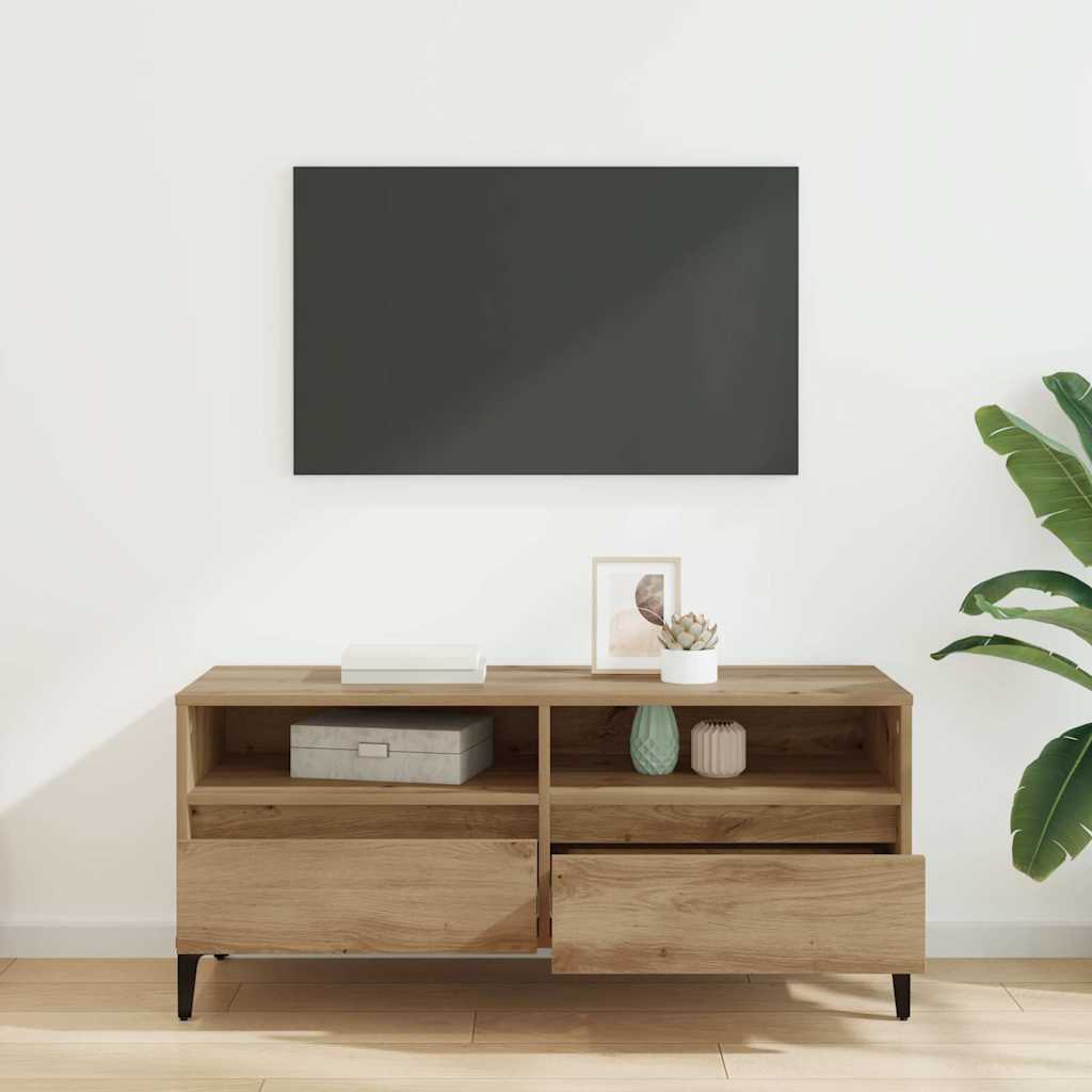 TV-kast met lade Artisan Eiken 100 x 34,5 x 44,5 cm is nu te koop bij PeponiXL, paradijselijk wonen!
