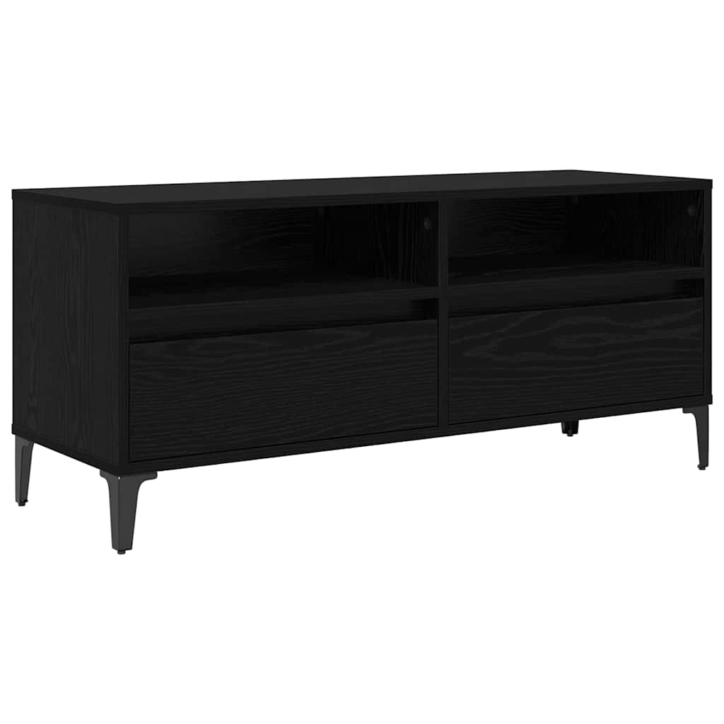 TV-kast met lade Zwart Eiken 100 x 34,5 x 44,5 cm is nu te koop bij PeponiXL, paradijselijk wonen!
