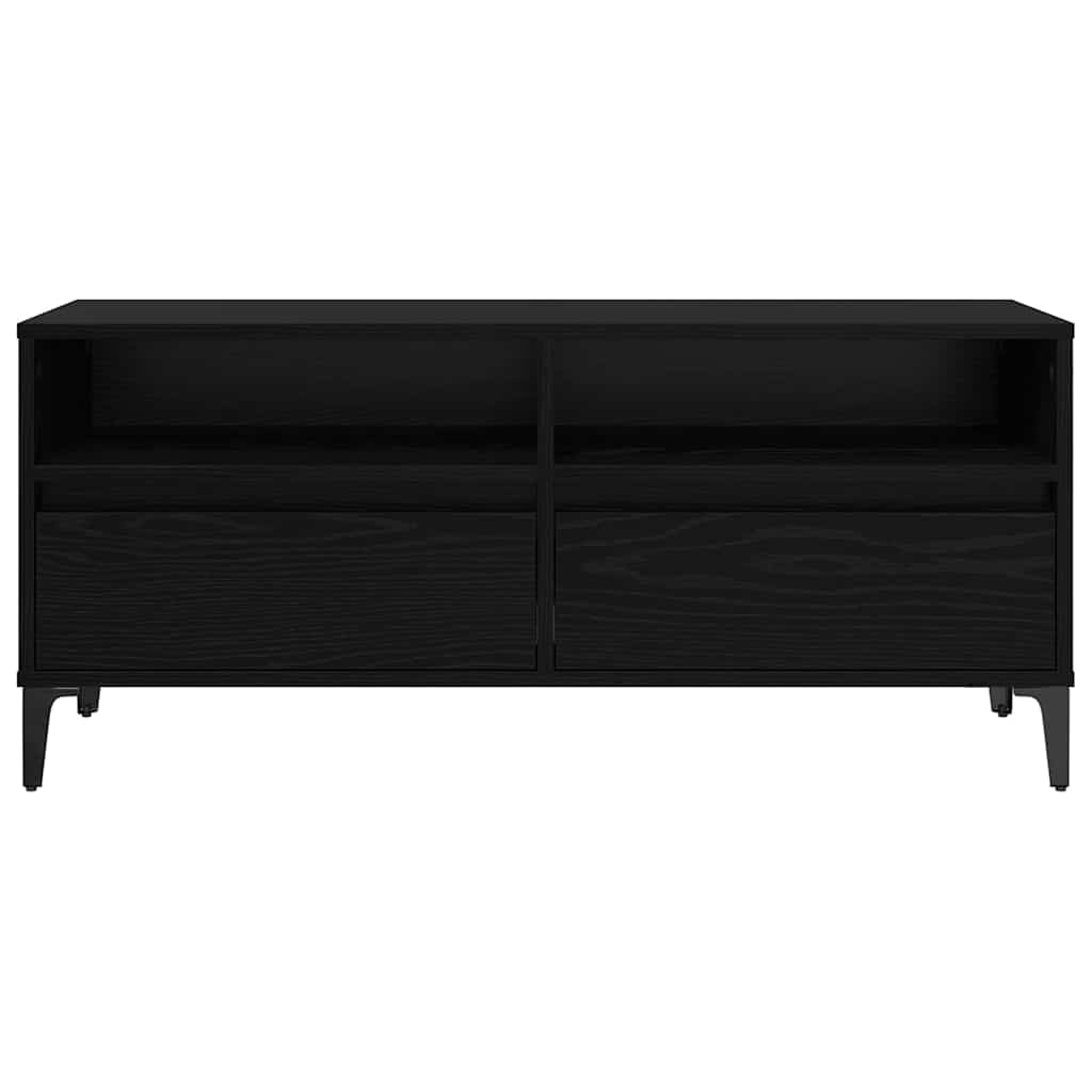 TV-kast met lade Zwart Eiken 100 x 34,5 x 44,5 cm is nu te koop bij PeponiXL, paradijselijk wonen!