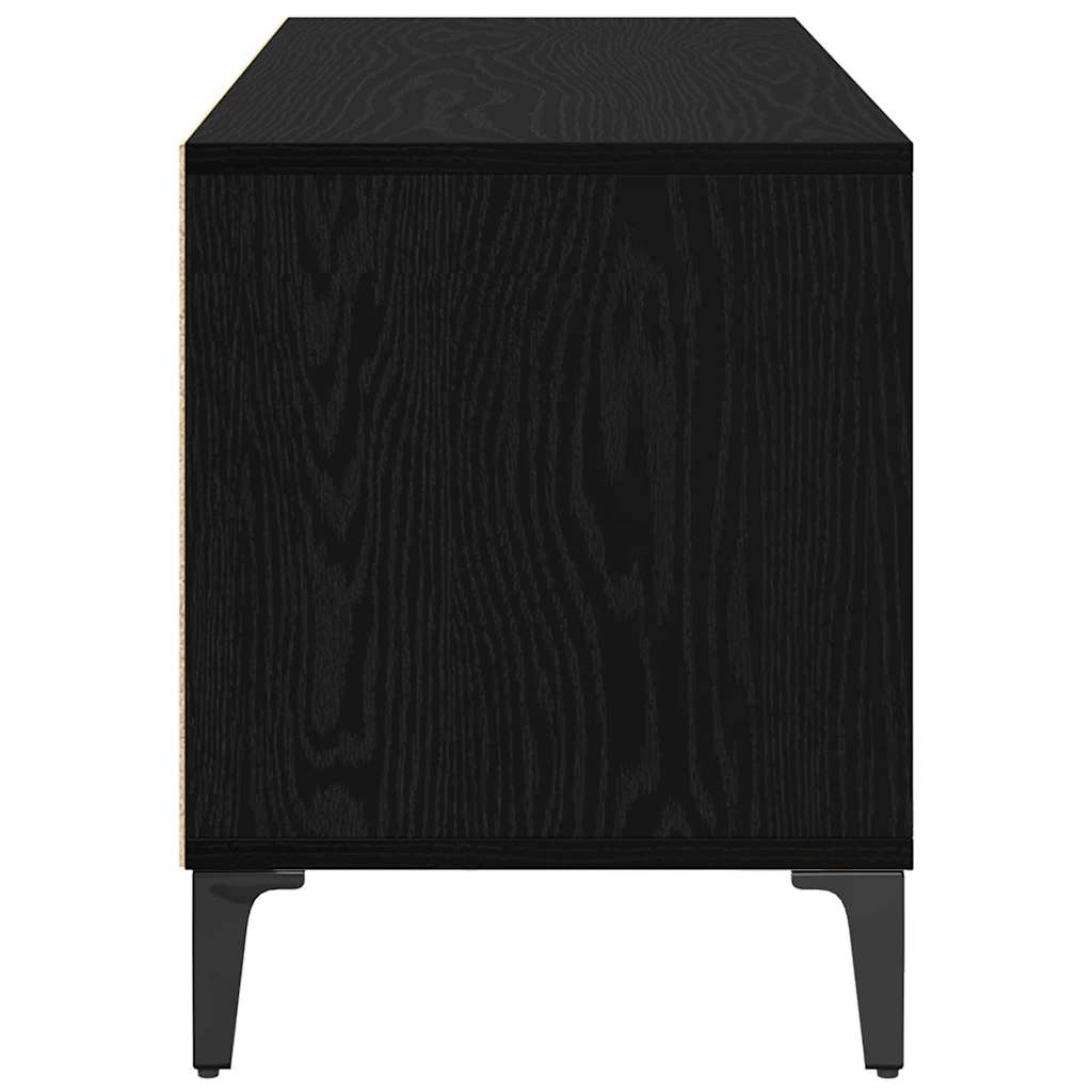 TV-kast met lade Zwart Eiken 100 x 34,5 x 44,5 cm is nu te koop bij PeponiXL, paradijselijk wonen!