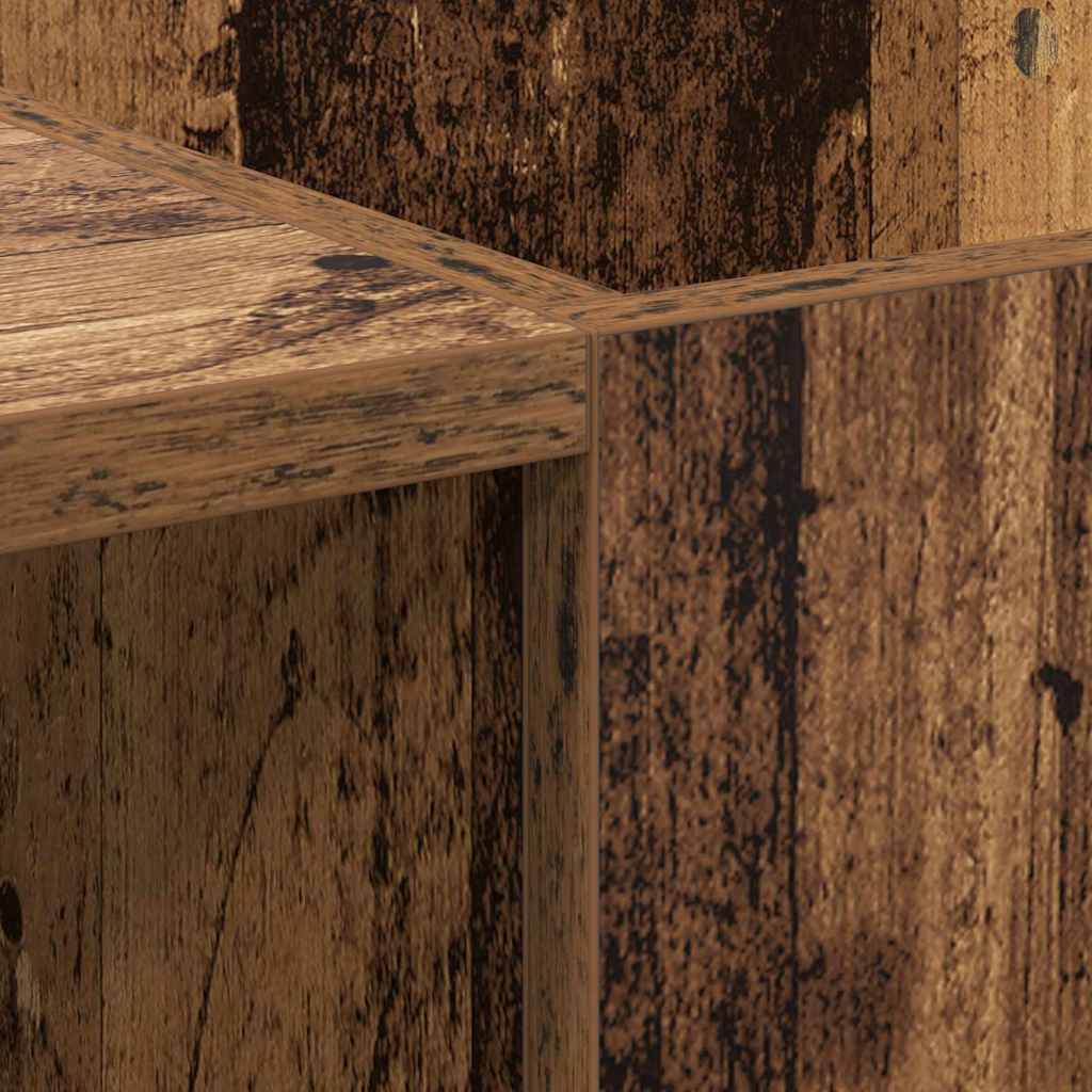 Platenkast Oud Hout 121 x 38 x 48 cm Bewerkt hout is nu te koop bij PeponiXL, paradijselijk wonen!
