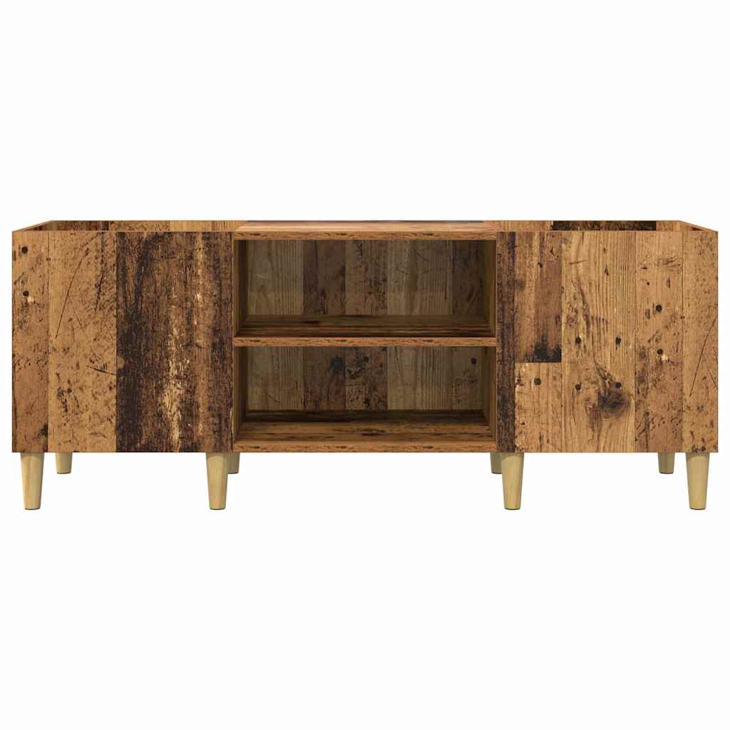Platenkast Oud Hout 121 x 38 x 48 cm Bewerkt hout is nu te koop bij PeponiXL, paradijselijk wonen!