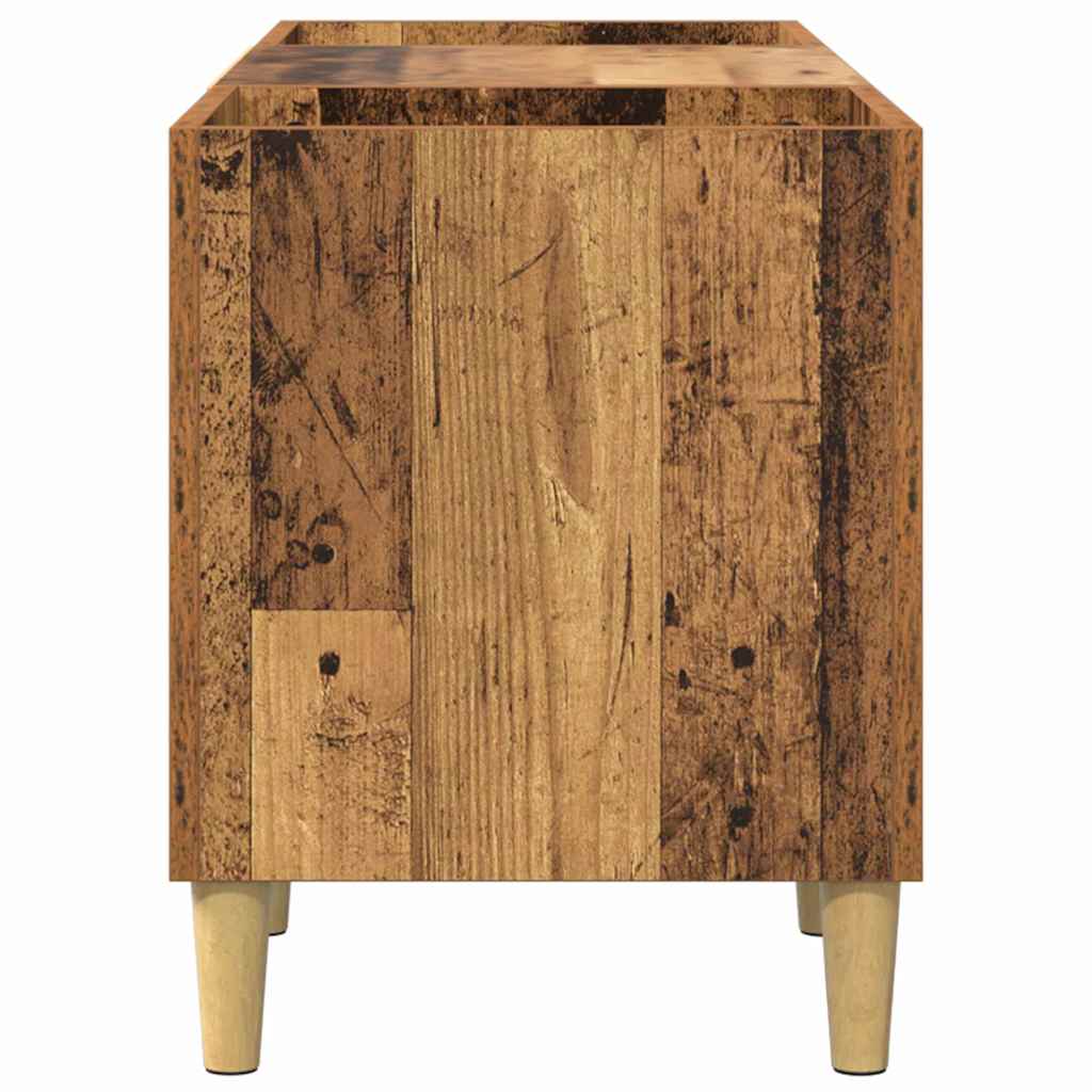 Platenkast Oud Hout 121 x 38 x 48 cm Bewerkt hout is nu te koop bij PeponiXL, paradijselijk wonen!
