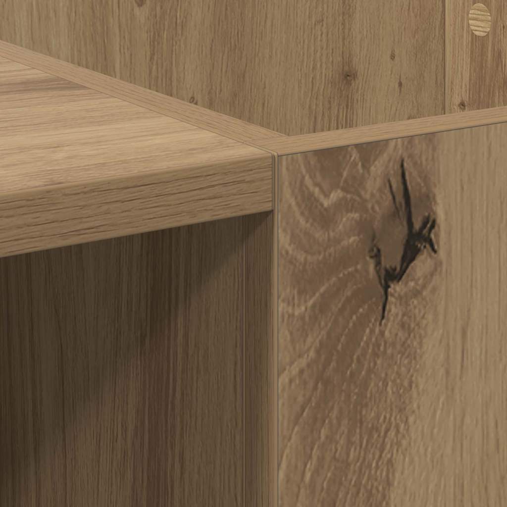 Platenkast Artisan Eiken 121 x 38 x 48 cm Bewerkt hout is nu te koop bij PeponiXL, paradijselijk wonen!