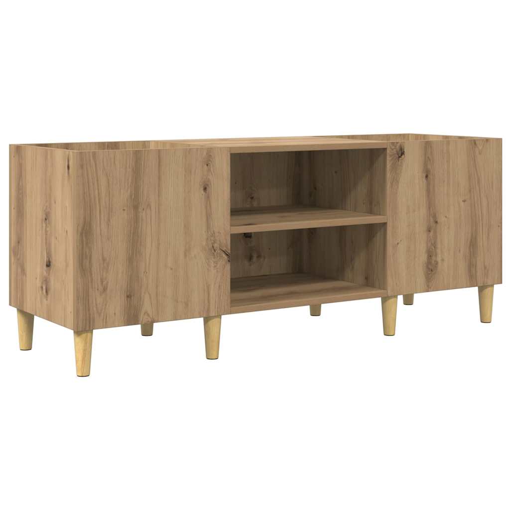 Platenkast Artisan Eiken 121 x 38 x 48 cm Bewerkt hout is nu te koop bij PeponiXL, paradijselijk wonen!