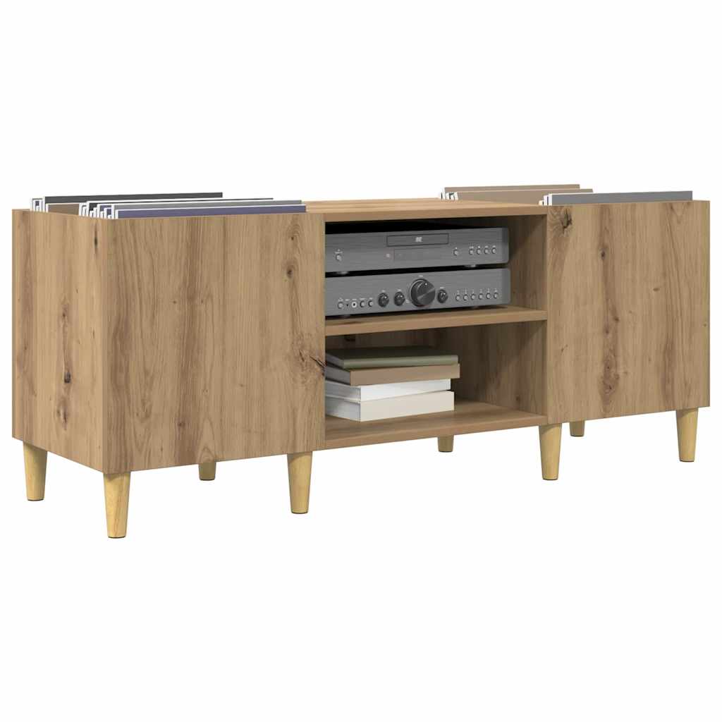 Platenkast Artisan Eiken 121 x 38 x 48 cm Bewerkt hout is nu te koop bij PeponiXL, paradijselijk wonen!