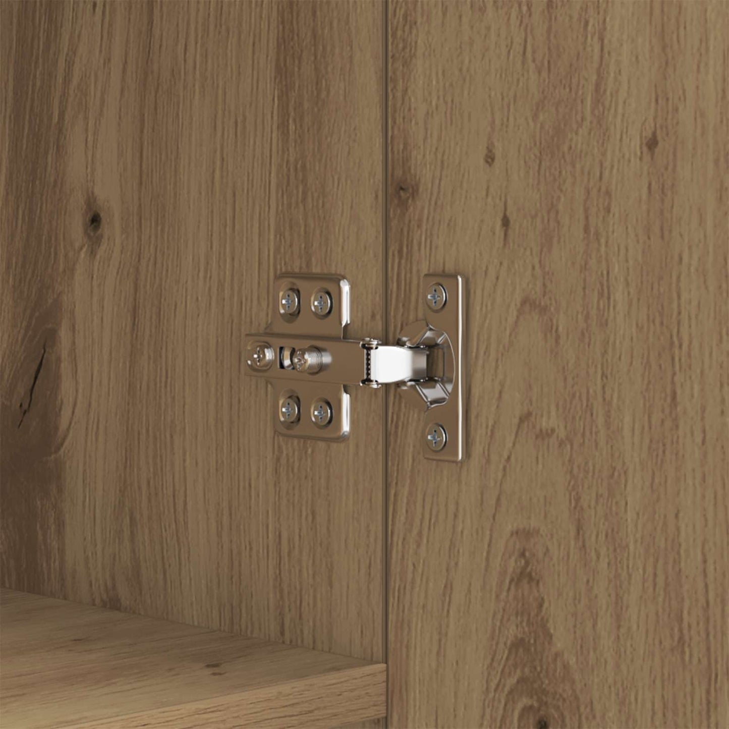 Dressoir Artisan Eiken 69,5 x 34 x 90 cm Bewerkt hout is nu te koop bij PeponiXL, paradijselijk wonen!