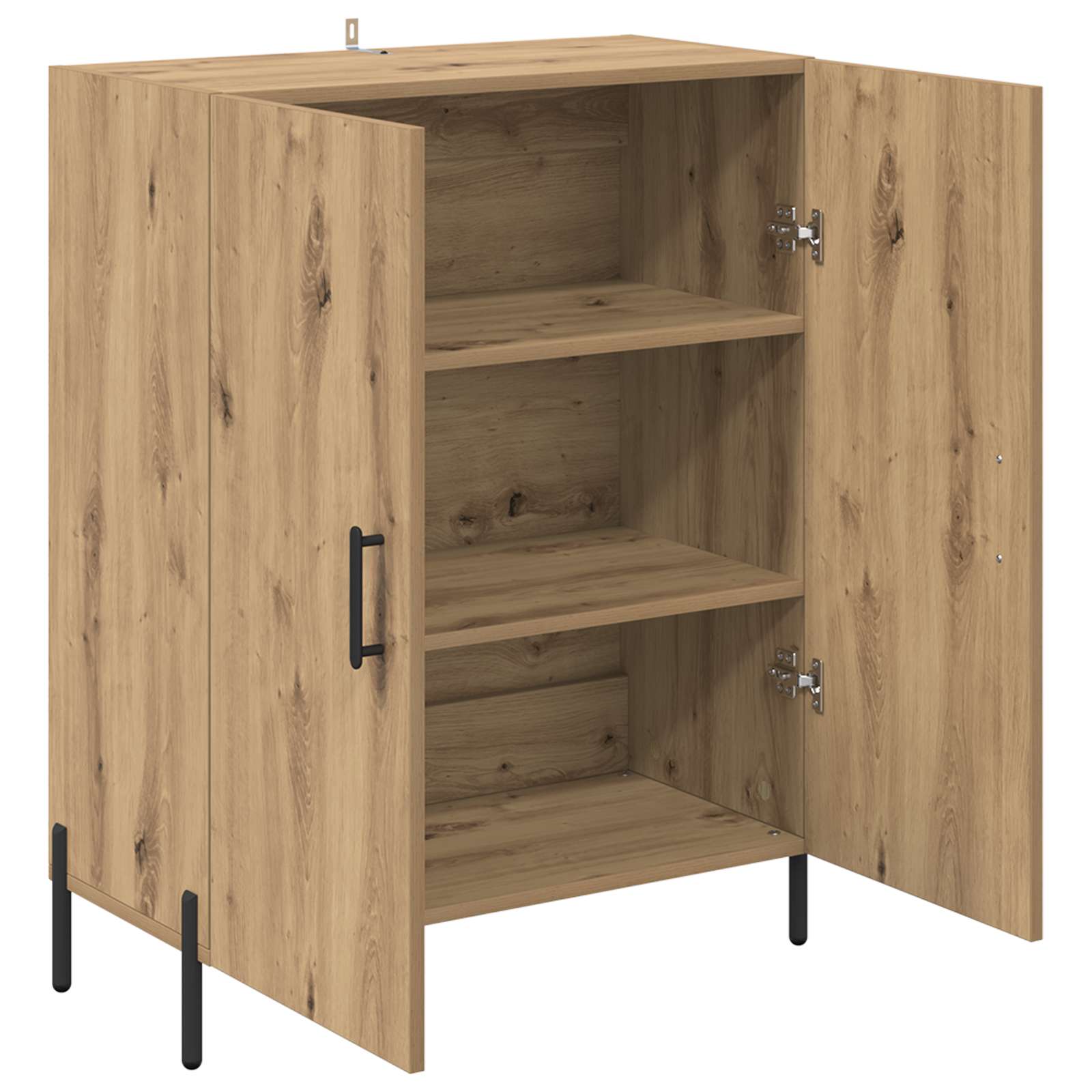 Dressoir Artisan Eiken 69,5 x 34 x 90 cm Bewerkt hout is nu te koop bij PeponiXL, paradijselijk wonen!