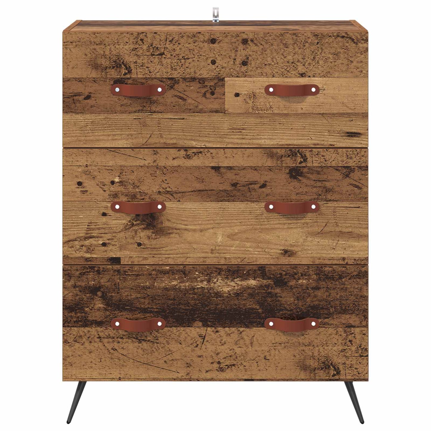Ladekast met lade Oudhout 69,5 x 34 x 90 cm Geconstrueerd hout is nu te koop bij PeponiXL, paradijselijk wonen!