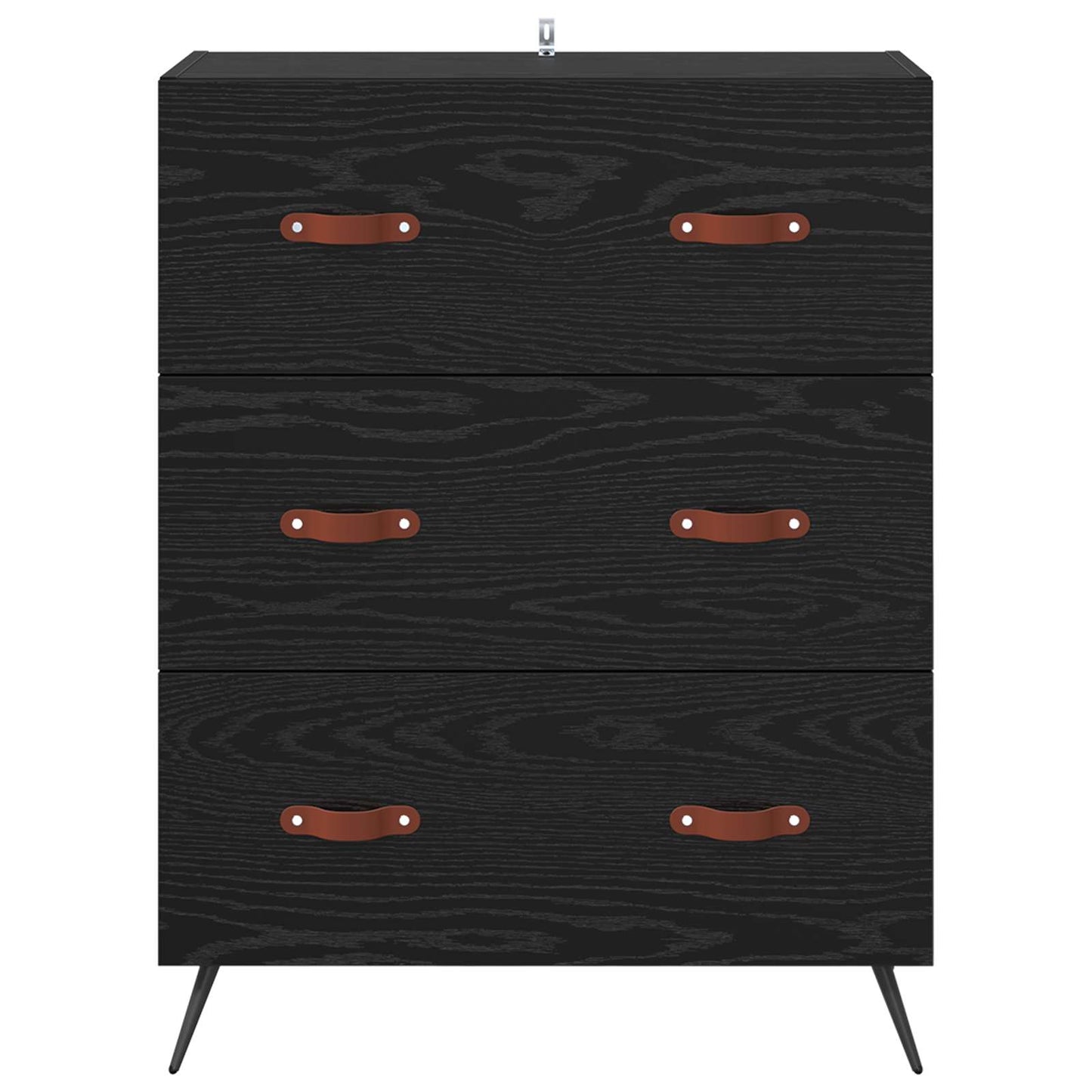 Ladekast Zwarte Eik 69,5 x 34 x 90 cm Geconstrueerd hout is nu te koop bij PeponiXL, paradijselijk wonen!