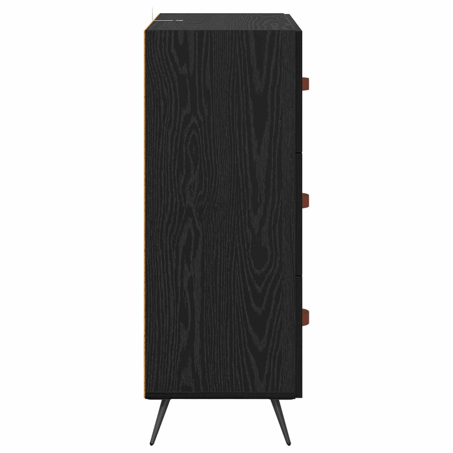 Ladekast Zwarte Eik 69,5 x 34 x 90 cm Geconstrueerd hout is nu te koop bij PeponiXL, paradijselijk wonen!