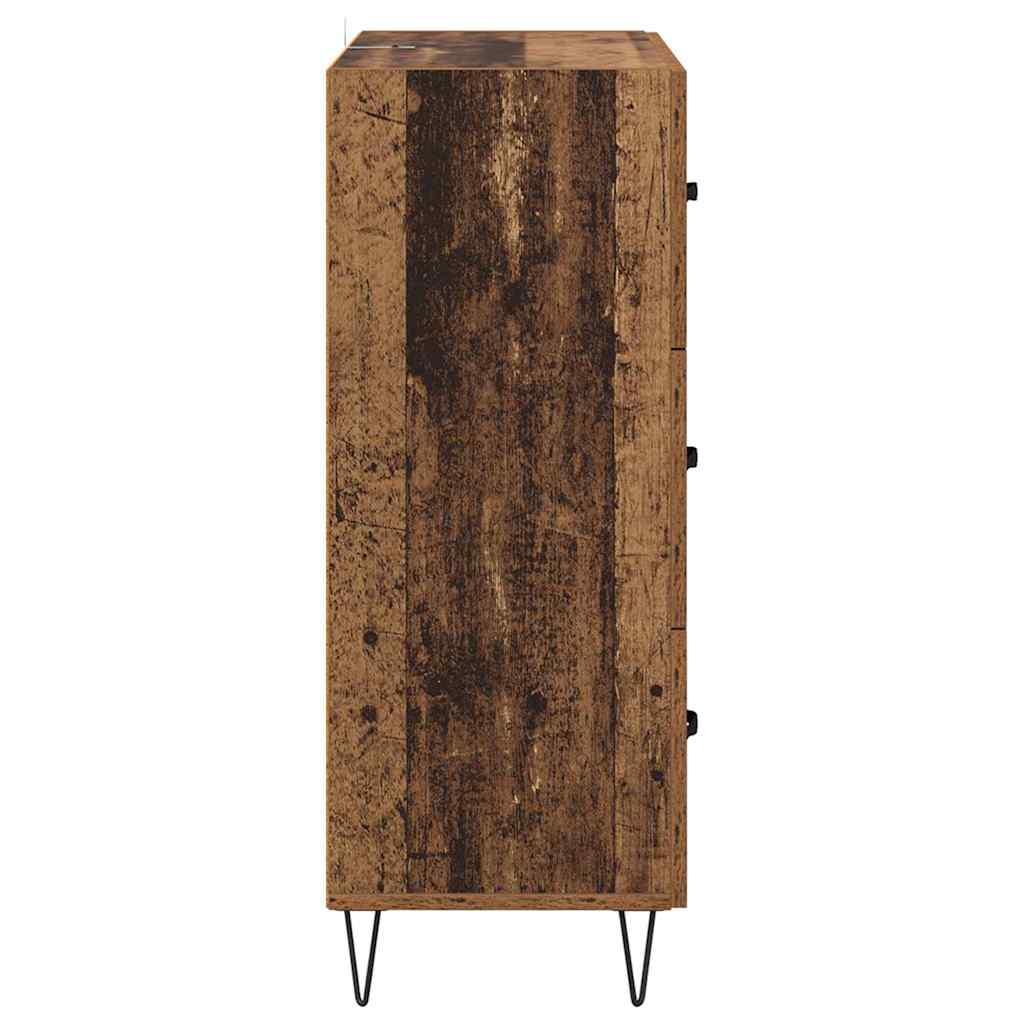 Dressoir Oud Hout 69,5 x 34 x 90 cm Gemonteerd hout en ijzer is nu te koop bij PeponiXL, paradijselijk wonen!