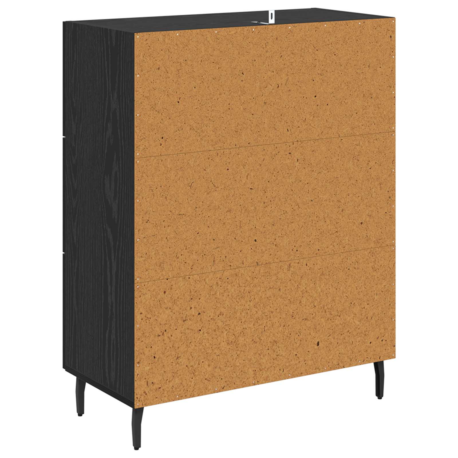 Dressoir Zwart Eiken 69,5 x 34 x 90 cm Gemonteerd hout en ijzer is nu te koop bij PeponiXL, paradijselijk wonen!