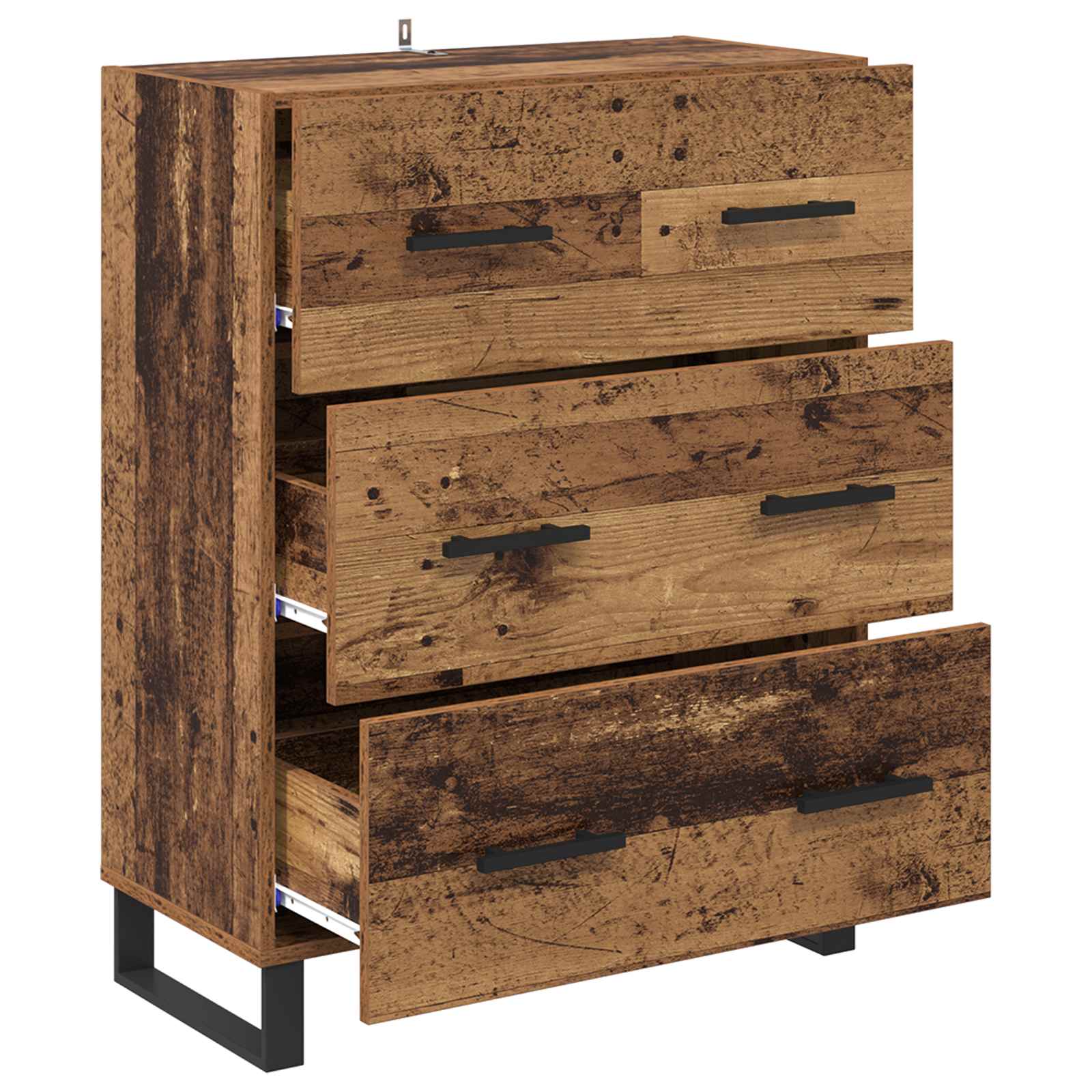 Dressoir Oud Hout 69,5 x 34 x 90 cm Gemonteerd hout en ijzer is nu te koop bij PeponiXL, paradijselijk wonen!