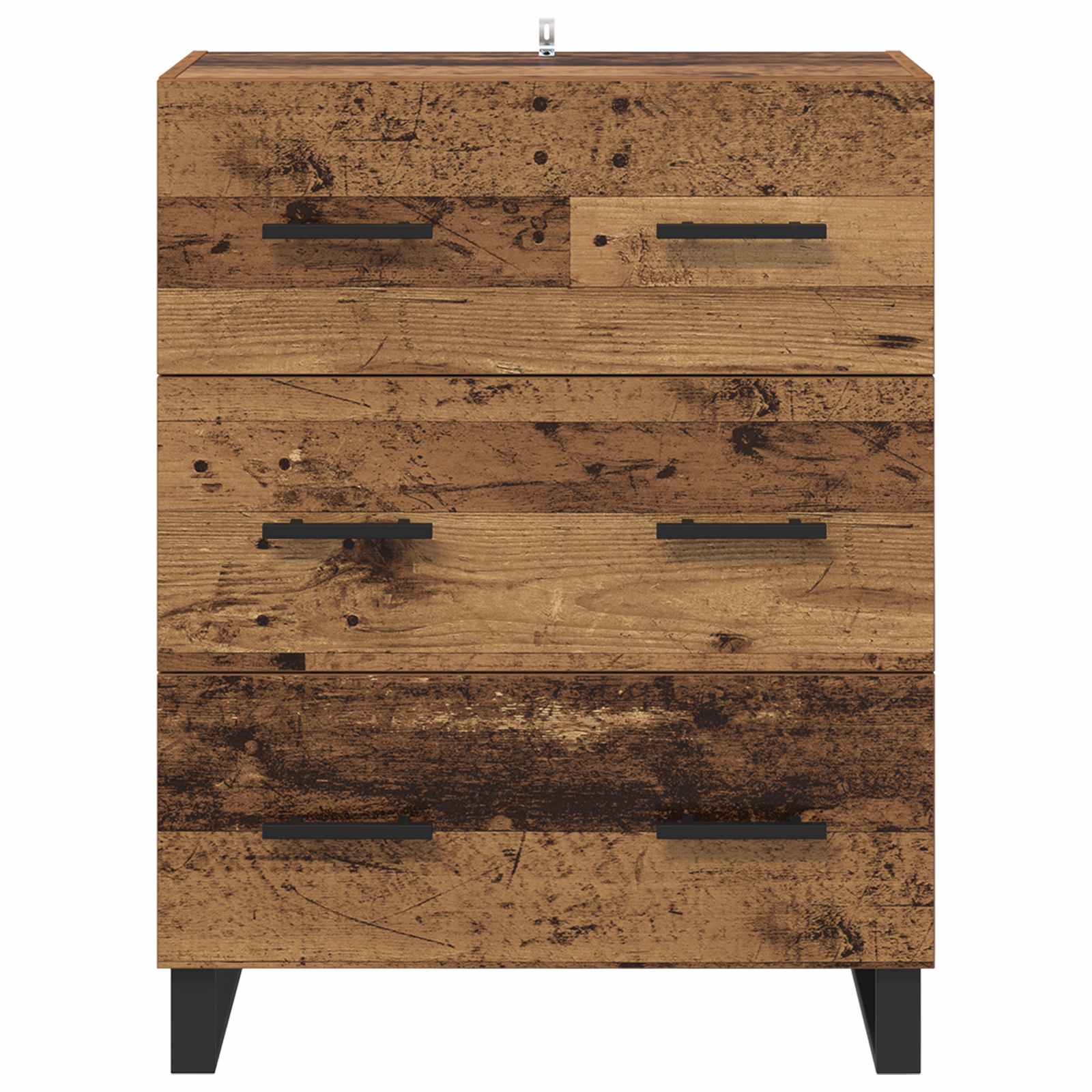 Dressoir Oud Hout 69,5 x 34 x 90 cm Gemonteerd hout en ijzer is nu te koop bij PeponiXL, paradijselijk wonen!