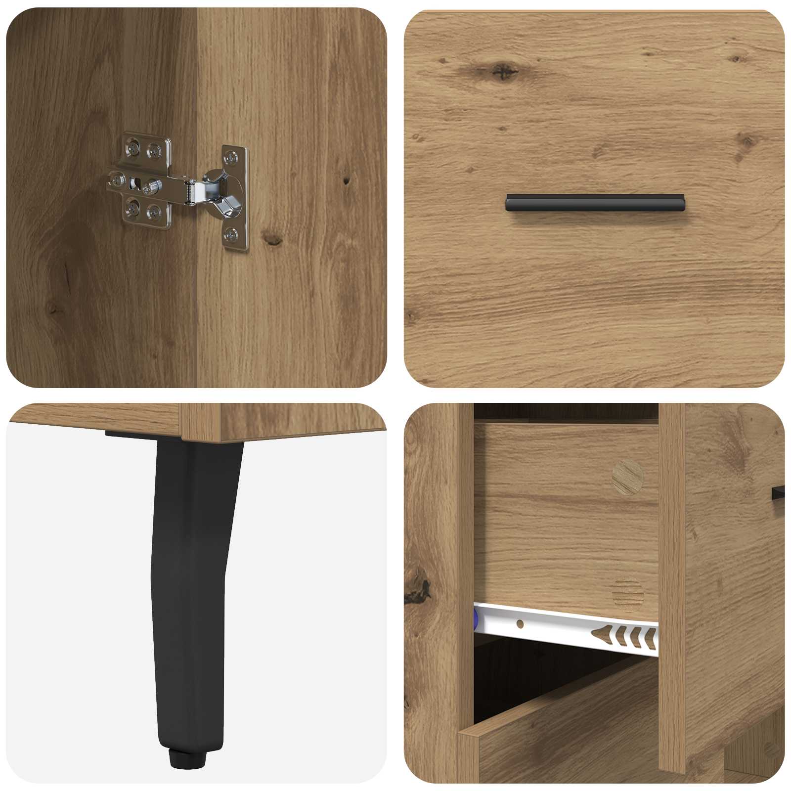 Dressoir met lade Artisan Eiken 69,5 x 34 x 90 cm is nu te koop bij PeponiXL, paradijselijk wonen!