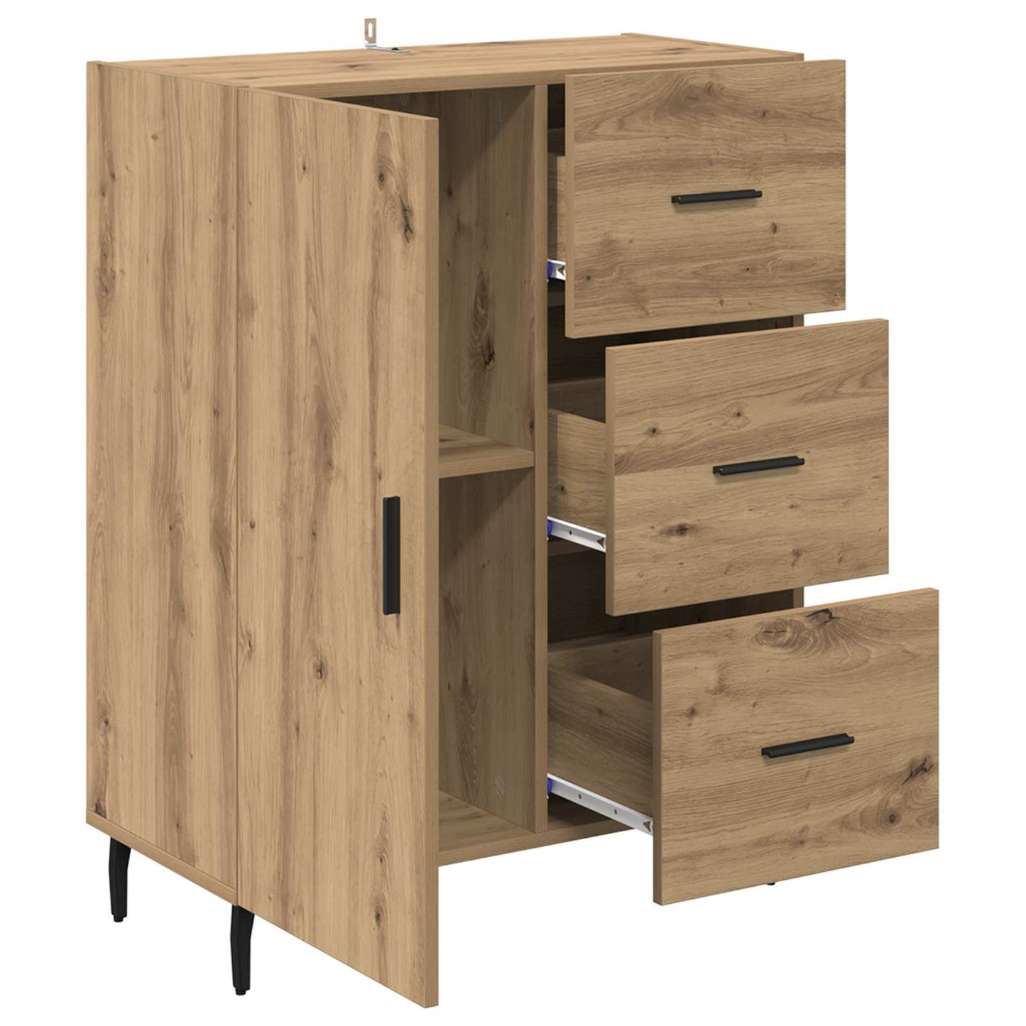 Dressoir met lade Artisan Eiken 69,5 x 34 x 90 cm is nu te koop bij PeponiXL, paradijselijk wonen!