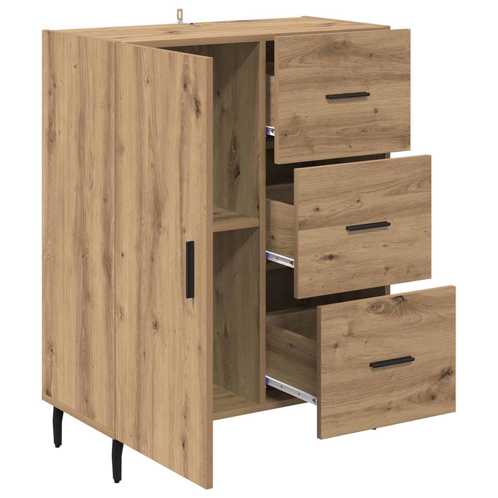 Dressoir met lade Artisan Eiken 69,5 x 34 x 90 cm is nu te koop bij PeponiXL, paradijselijk wonen!