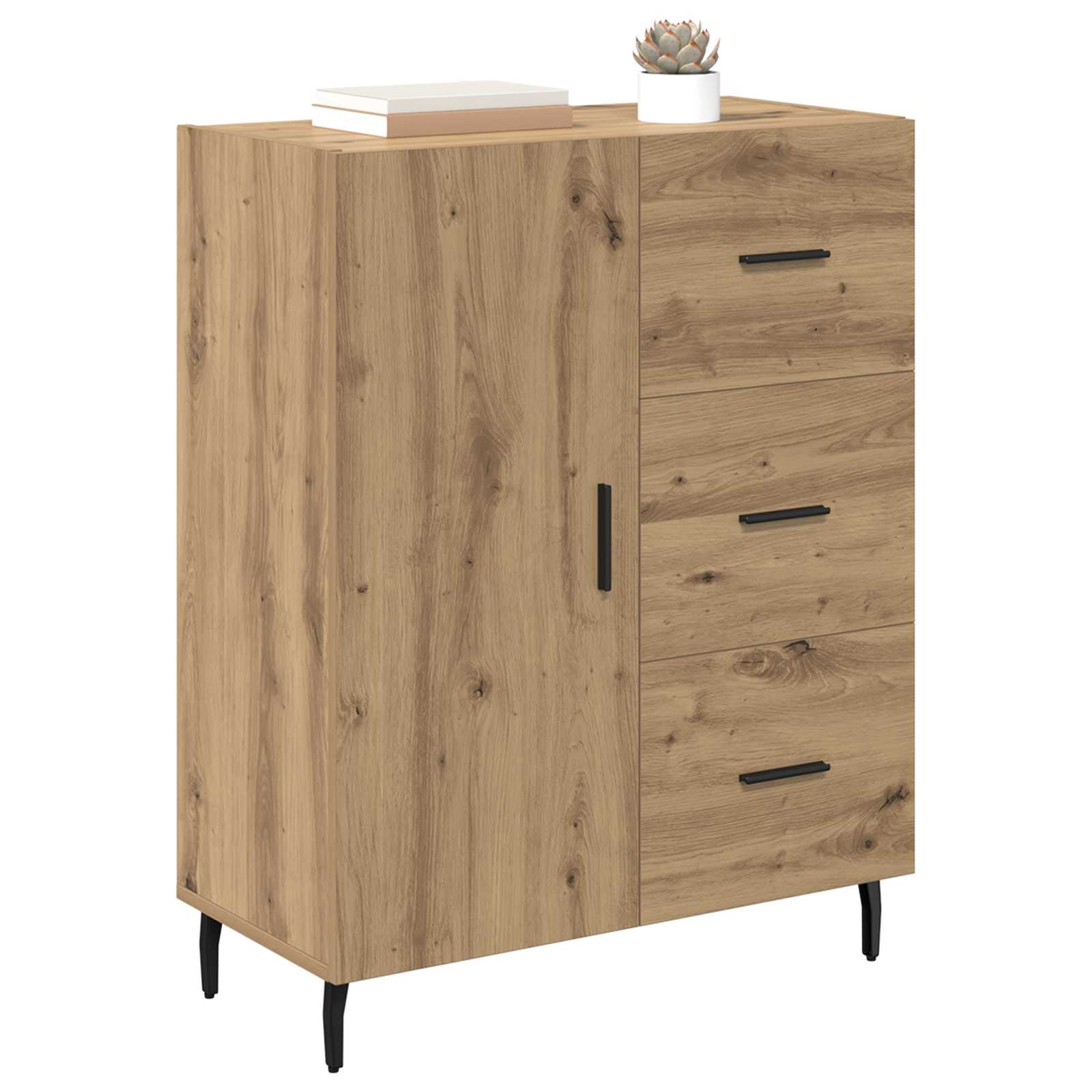 Dressoir met lade Artisan Eiken 69,5 x 34 x 90 cm is nu te koop bij PeponiXL, paradijselijk wonen!