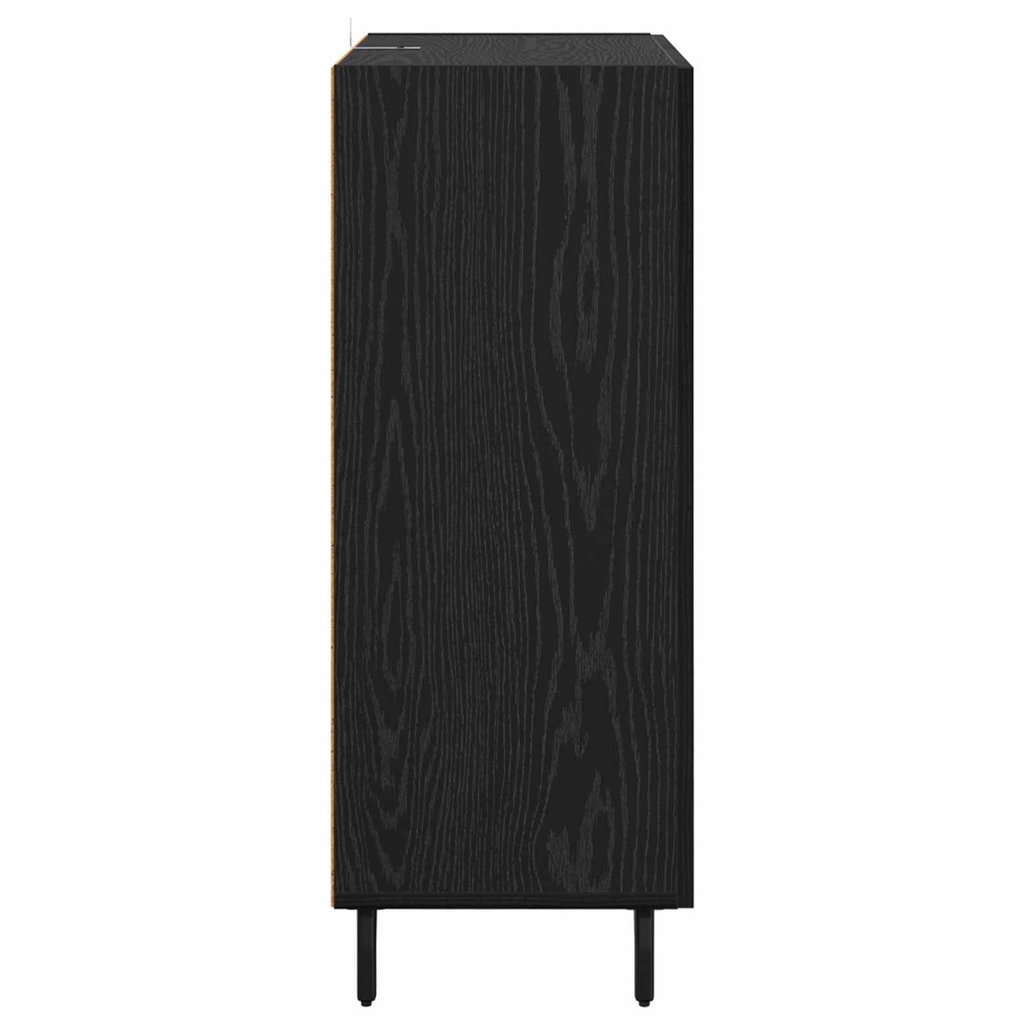 Dressoir Zwart Eiken 69,5 x 34 x 90 cm Gemonteerd hout en ijzer is nu te koop bij PeponiXL, paradijselijk wonen!