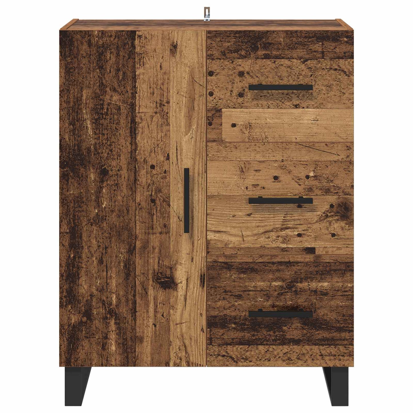 Dressoir Oud Hout 69,5 x 34 x 90 cm Gemonteerd hout en ijzer is nu te koop bij PeponiXL, paradijselijk wonen!