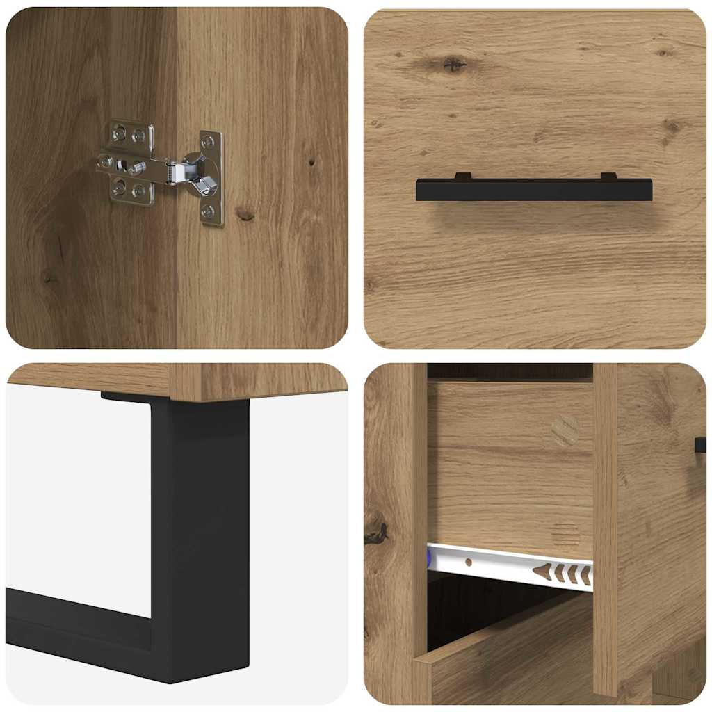 Dressoir met lade Artisan Eiken 69,5 x 34 x 90 cm is nu te koop bij PeponiXL, paradijselijk wonen!