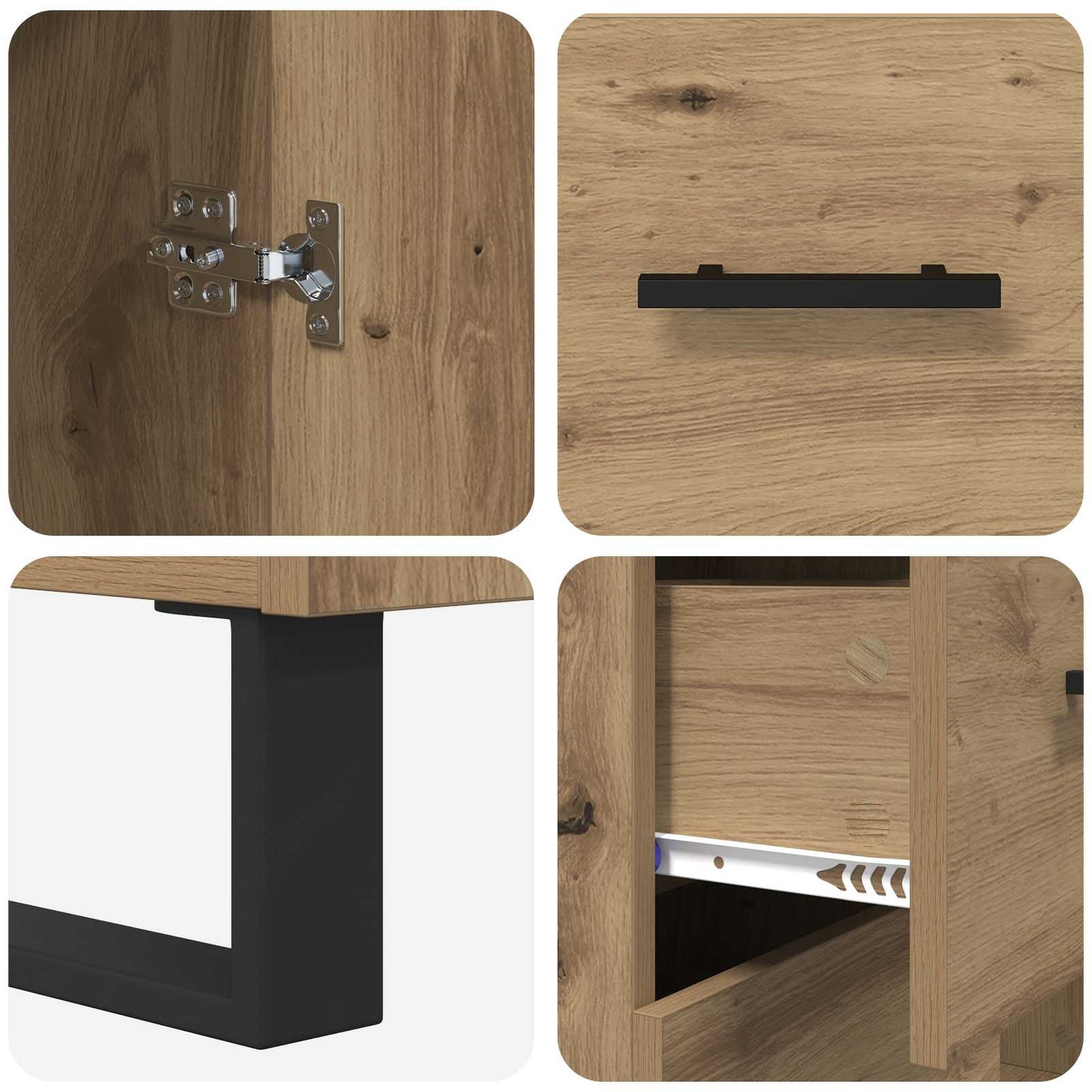 Dressoir met lade Artisan Eiken 69,5 x 34 x 90 cm is nu te koop bij PeponiXL, paradijselijk wonen!