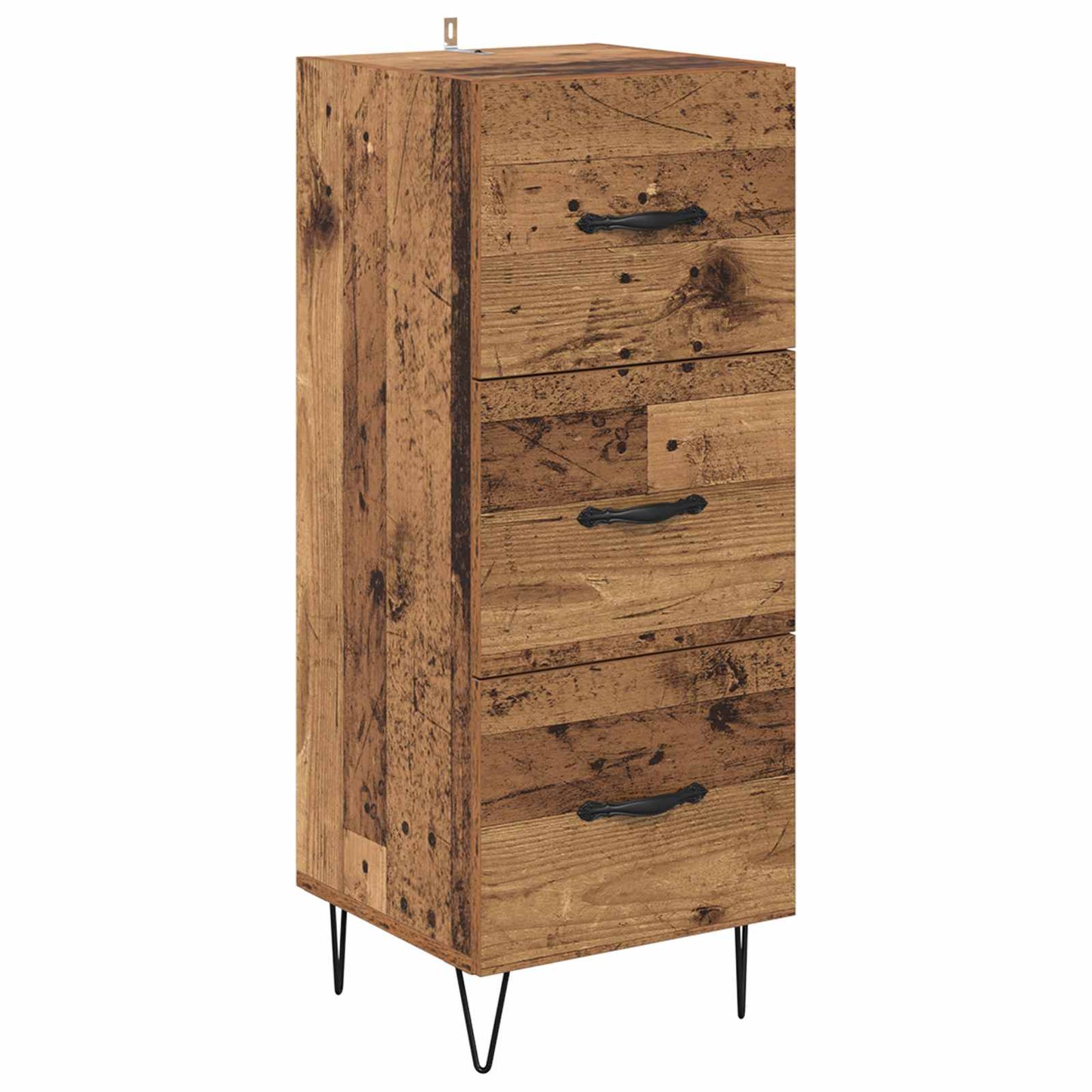 Dressoir met lade Oud hout 34 x 34.5 x 90 cm Bewerkt hout is nu te koop bij PeponiXL, paradijselijk wonen!
