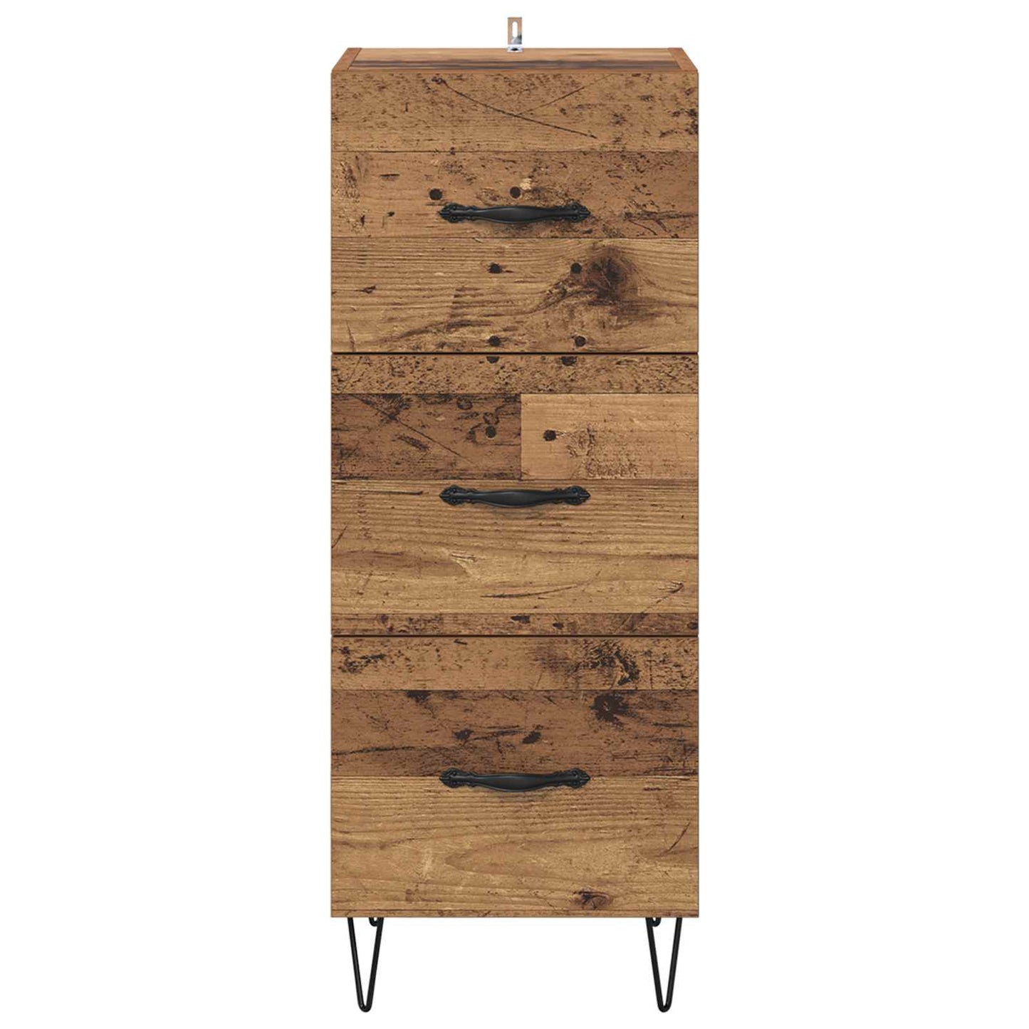 Dressoir met lade Oud hout 34 x 34.5 x 90 cm Bewerkt hout is nu te koop bij PeponiXL, paradijselijk wonen!