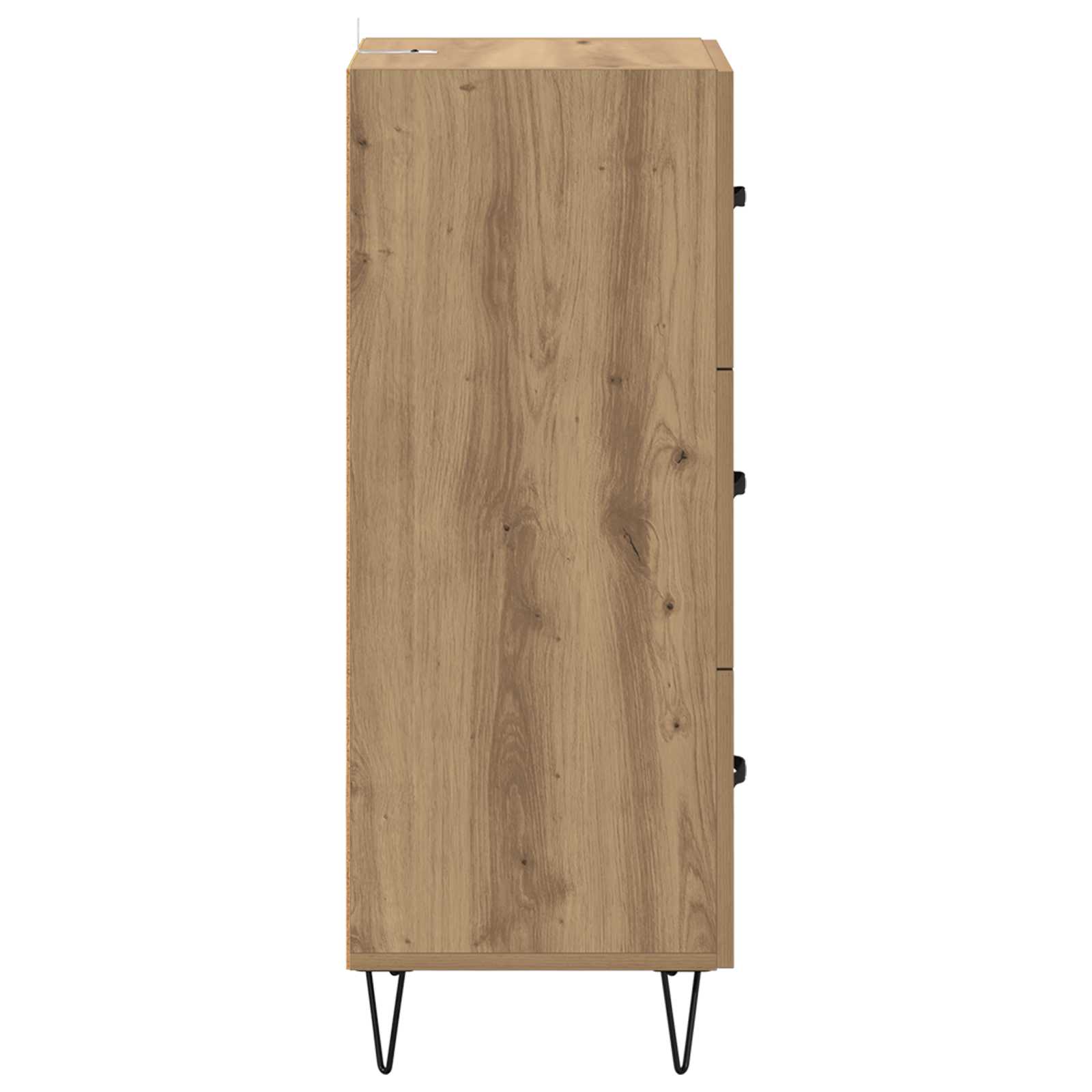 Dressoir artisanaal eikenkleurig 34 x 34.5 x 90 cm Bewerkt hout is nu te koop bij PeponiXL, paradijselijk wonen!
