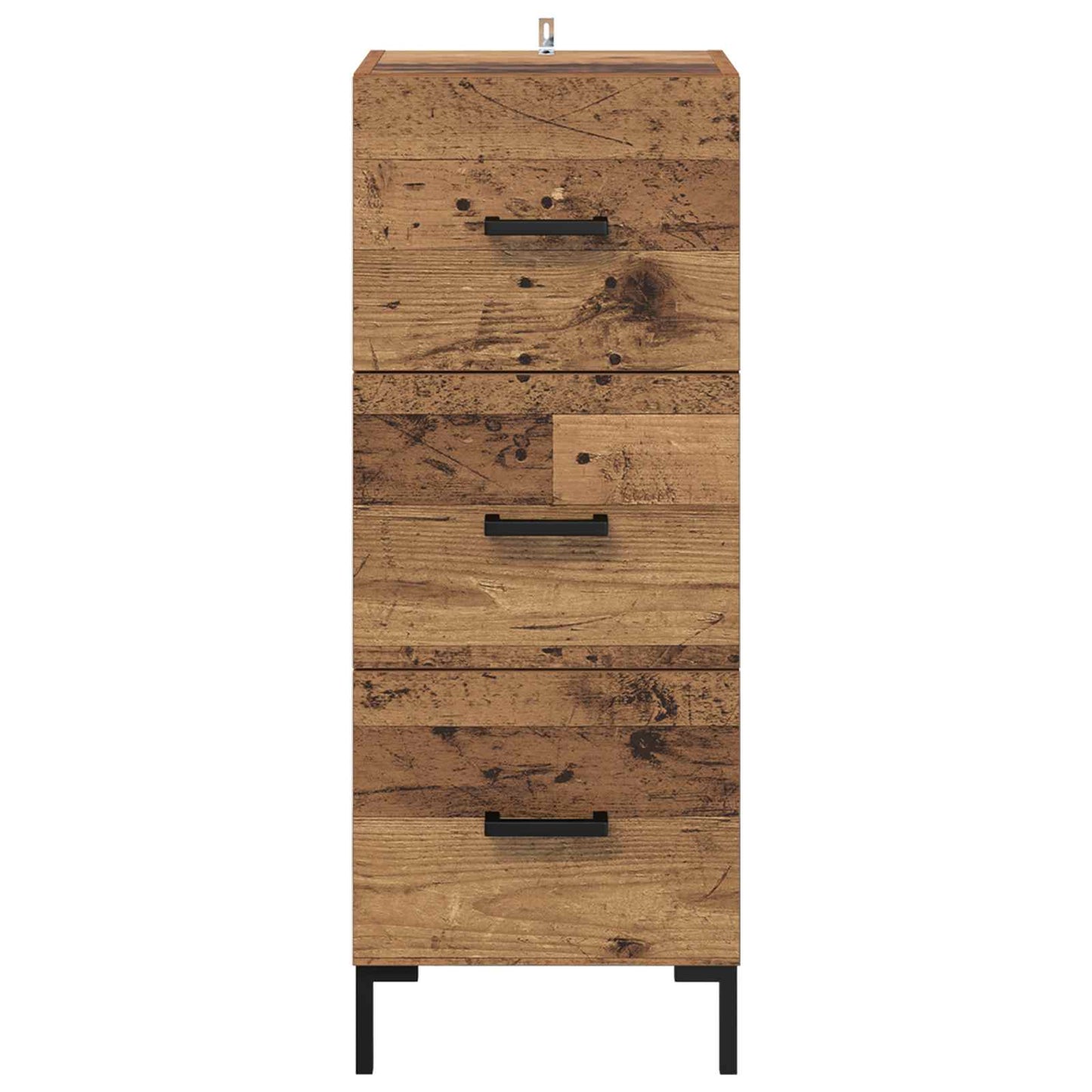 Dressoir met lade Oudhout 34,5 x 34 x 90 cm Bewerkt hout is nu te koop bij PeponiXL, paradijselijk wonen!