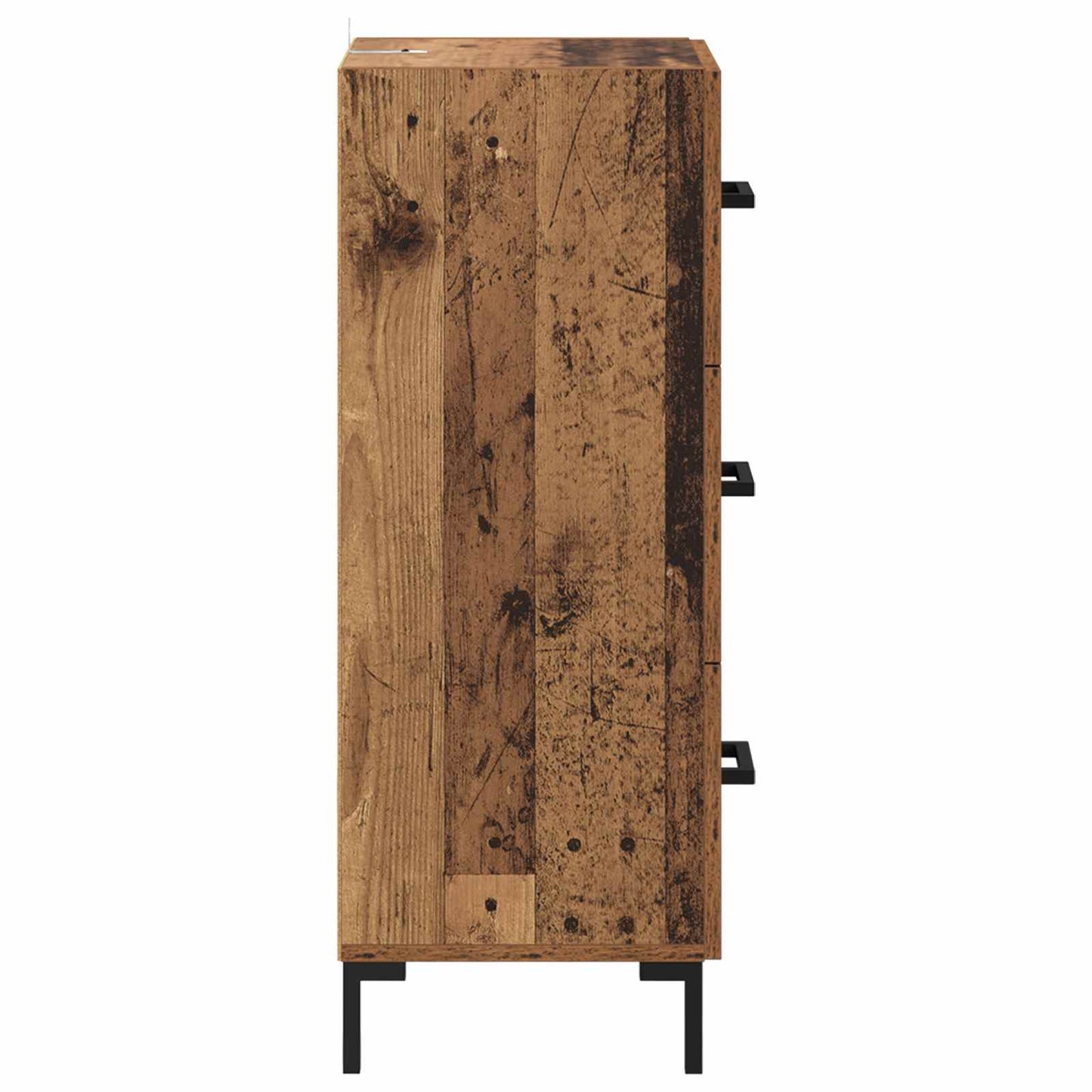 Dressoir met lade Oudhout 34,5 x 34 x 90 cm Bewerkt hout is nu te koop bij PeponiXL, paradijselijk wonen!