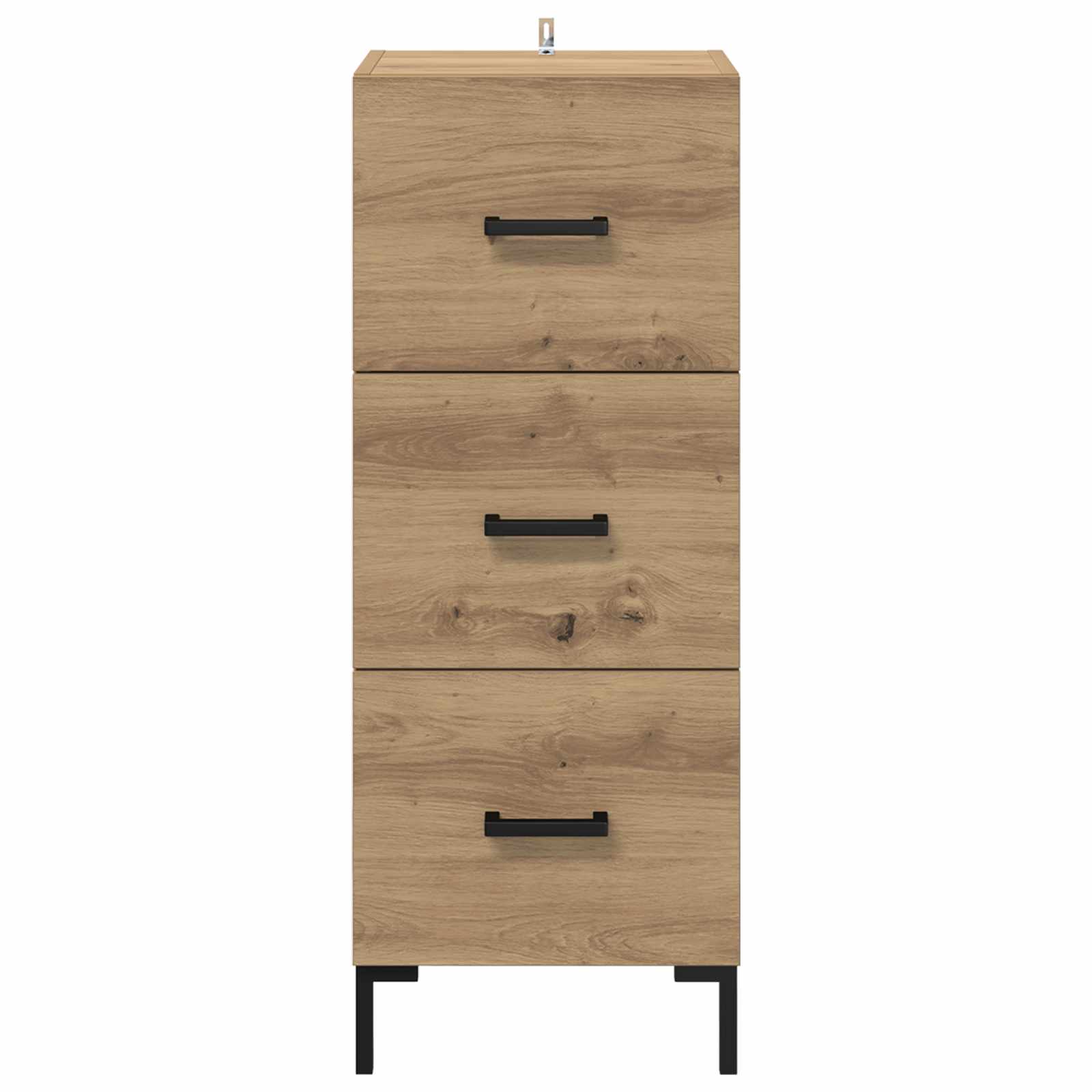 Dressoir met lade Artisan Eiken 34,5 x 34 x 90 cm Bewerkt hout is nu te koop bij PeponiXL, paradijselijk wonen!