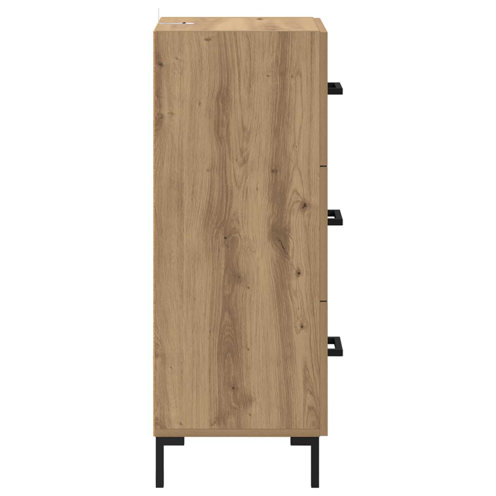 Dressoir met lade Artisan Eiken 34,5 x 34 x 90 cm Bewerkt hout is nu te koop bij PeponiXL, paradijselijk wonen!
