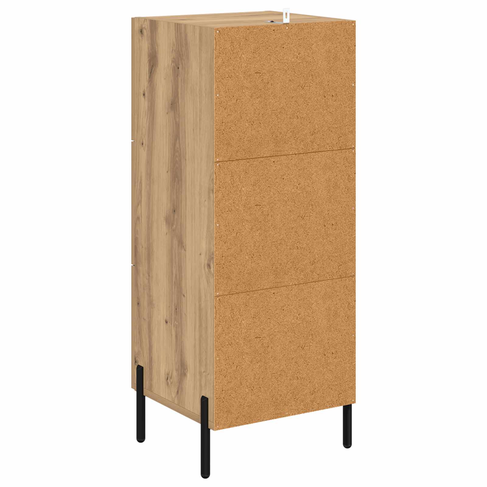 Dressoir artisanaal eikenkleurig 34 x 34.5 x 90 cm Bewerkt hout is nu te koop bij PeponiXL, paradijselijk wonen!