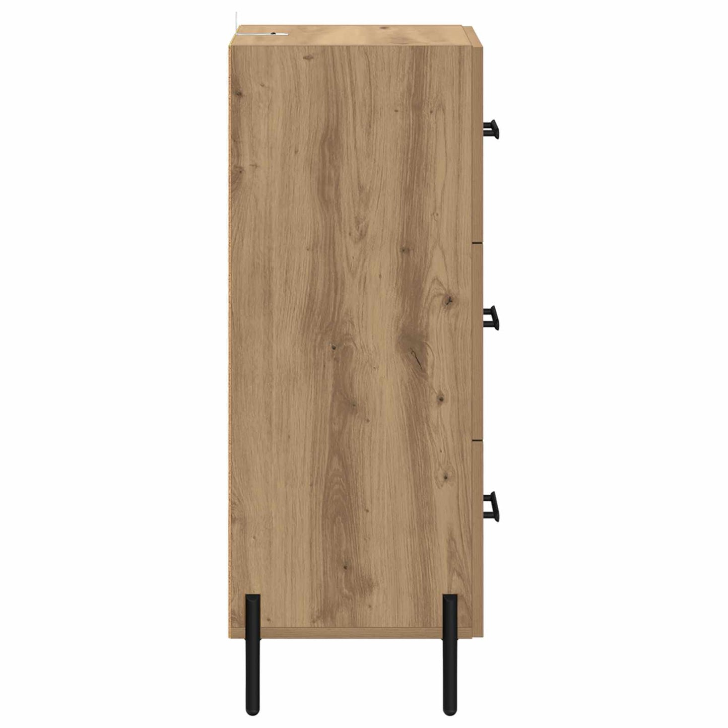 Dressoir artisanaal eikenkleurig 34 x 34.5 x 90 cm Bewerkt hout is nu te koop bij PeponiXL, paradijselijk wonen!