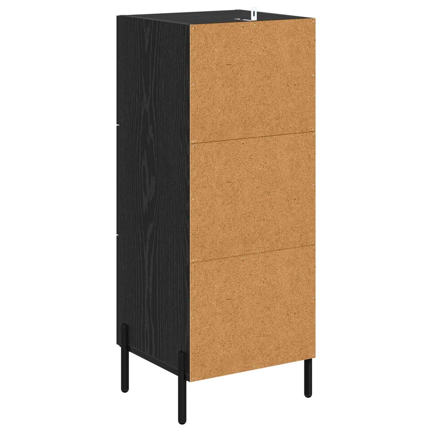 Dressoir met lade Zwart eiken 34 x 34.5 x 90 cm Bewerkt hout is nu te koop bij PeponiXL, paradijselijk wonen!