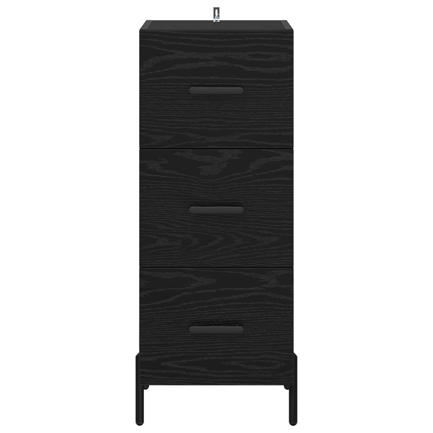 Dressoir met lade Zwart eiken 34 x 34.5 x 90 cm Bewerkt hout is nu te koop bij PeponiXL, paradijselijk wonen!