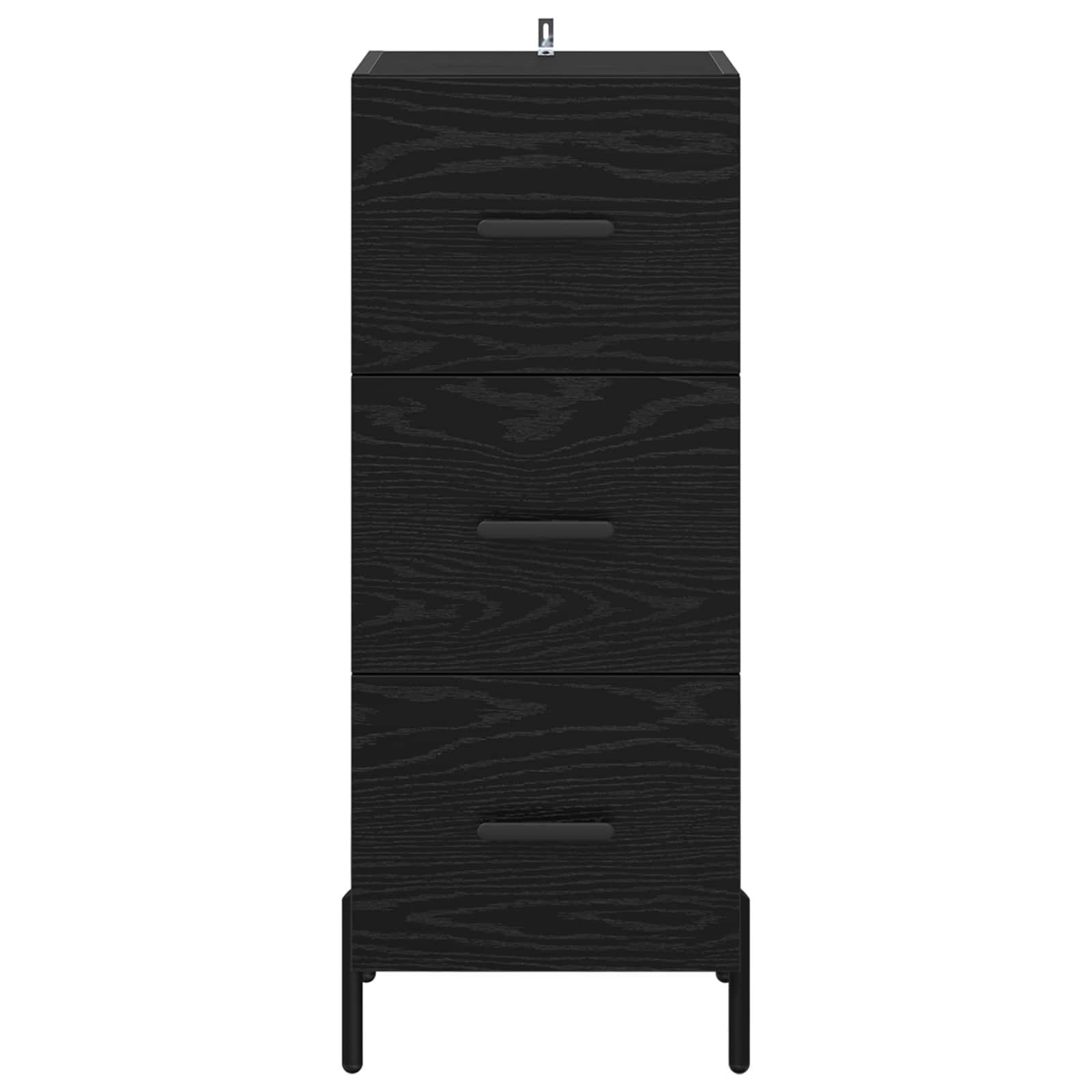 Dressoir met lade Zwart eiken 34 x 34.5 x 90 cm Bewerkt hout is nu te koop bij PeponiXL, paradijselijk wonen!
