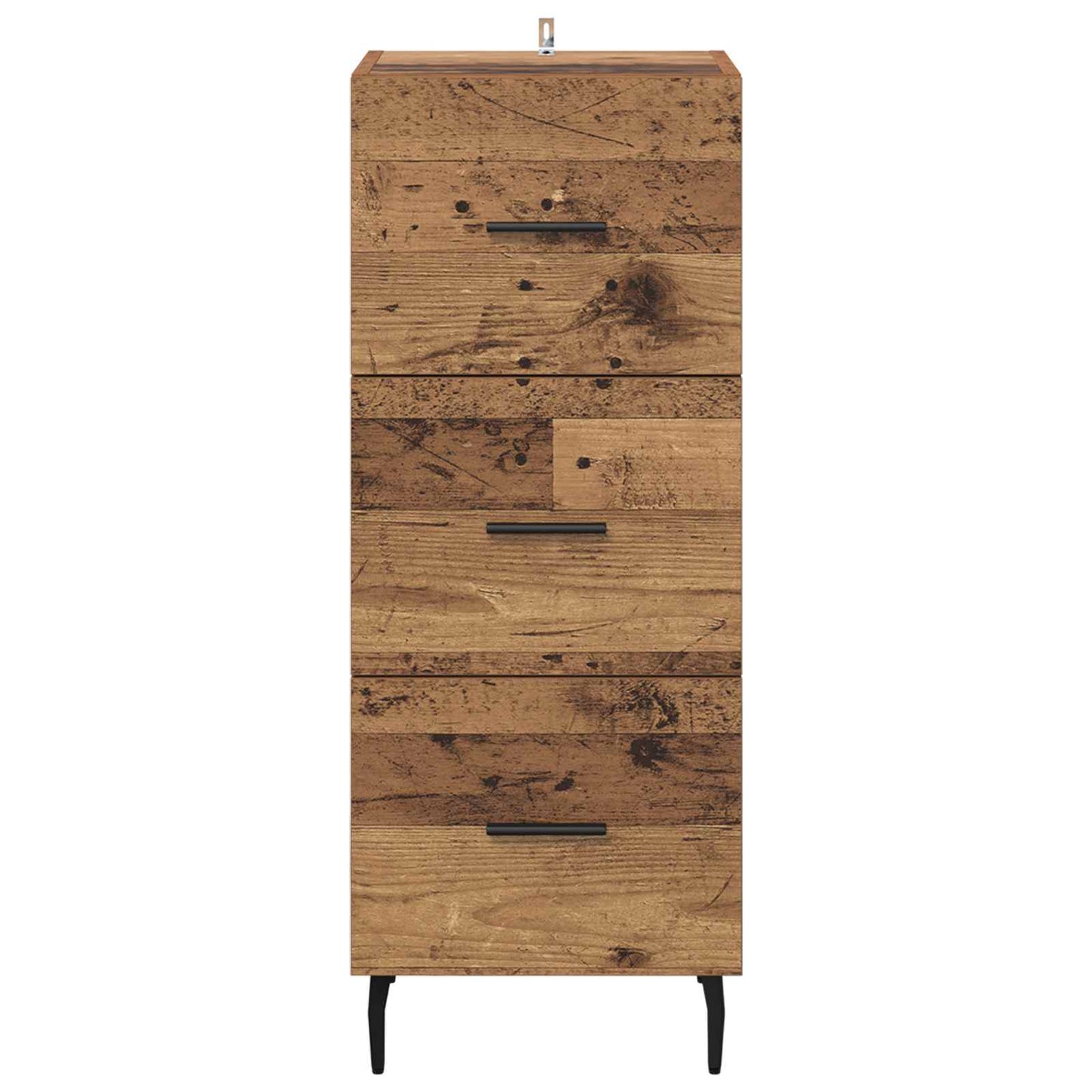 Dressoir met lade Oud hout 34 x 34.5 x 90 cm Bewerkt hout is nu te koop bij PeponiXL, paradijselijk wonen!