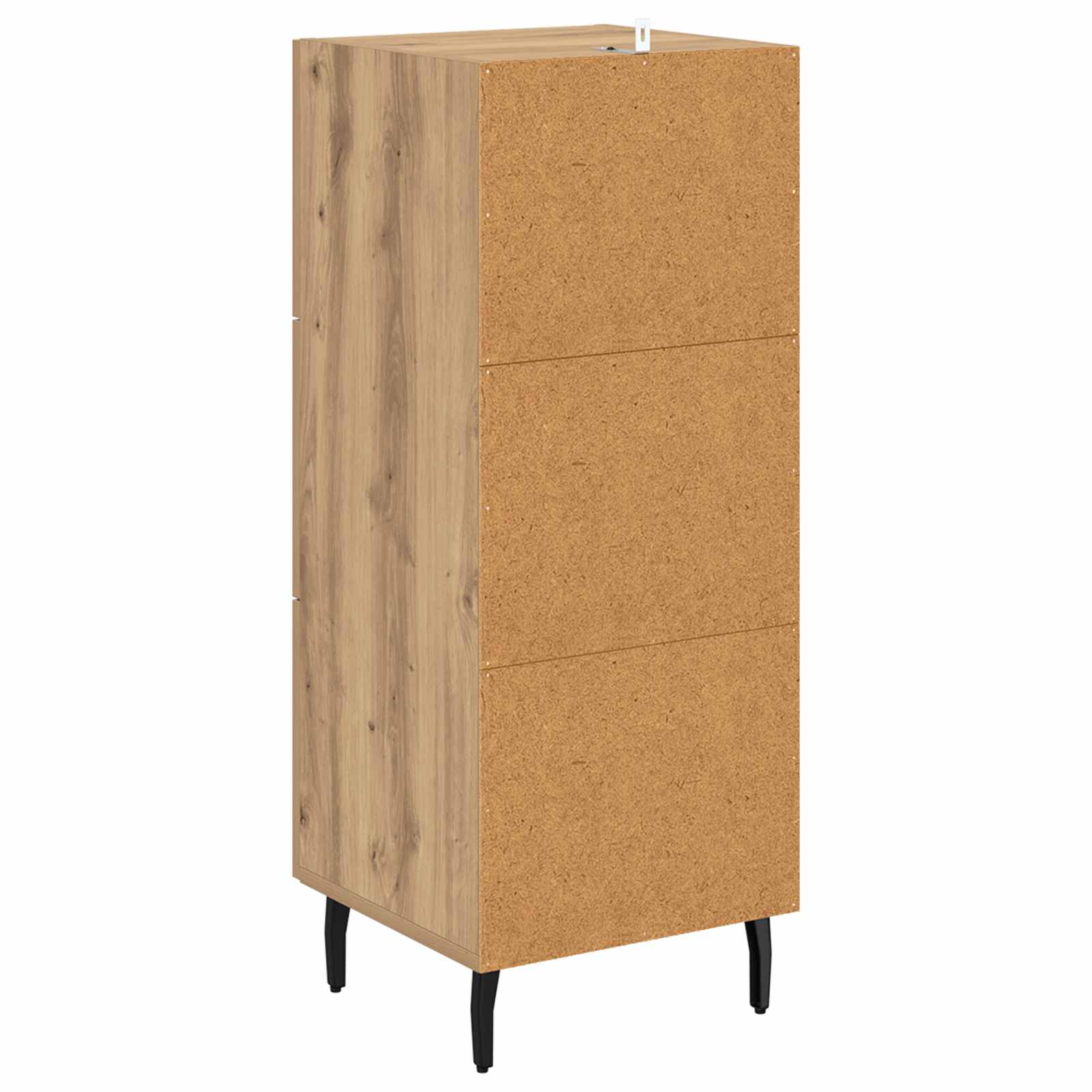 Dressoir artisanaal eikenkleurig 34 x 34.5 x 90 cm Bewerkt hout is nu te koop bij PeponiXL, paradijselijk wonen!