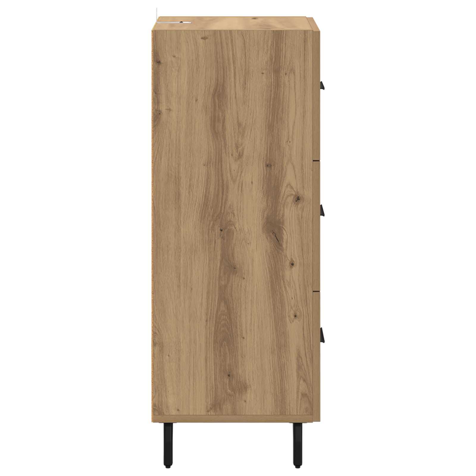 Dressoir artisanaal eikenkleurig 34 x 34.5 x 90 cm Bewerkt hout is nu te koop bij PeponiXL, paradijselijk wonen!