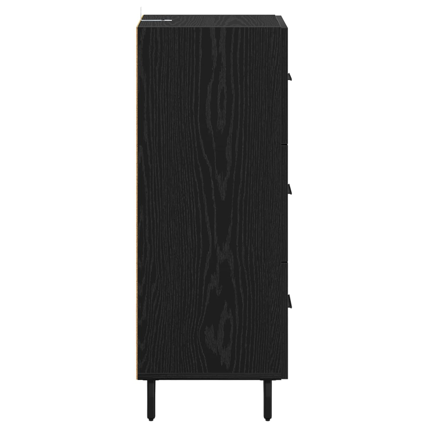 Dressoir met lade Zwart eiken 34 x 34.5 x 90 cm Bewerkt hout is nu te koop bij PeponiXL, paradijselijk wonen!