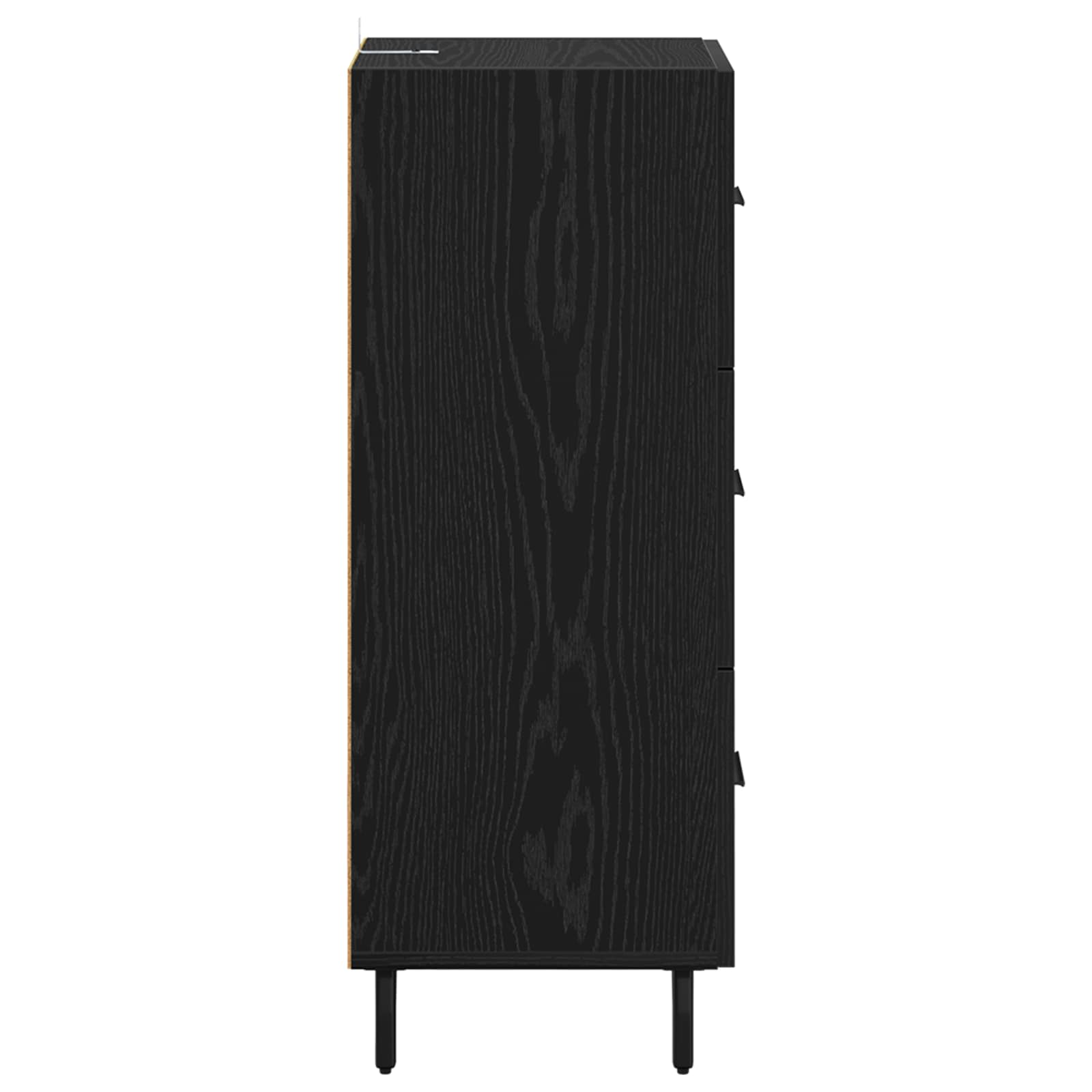 Dressoir met lade Zwart eiken 34 x 34.5 x 90 cm Bewerkt hout is nu te koop bij PeponiXL, paradijselijk wonen!