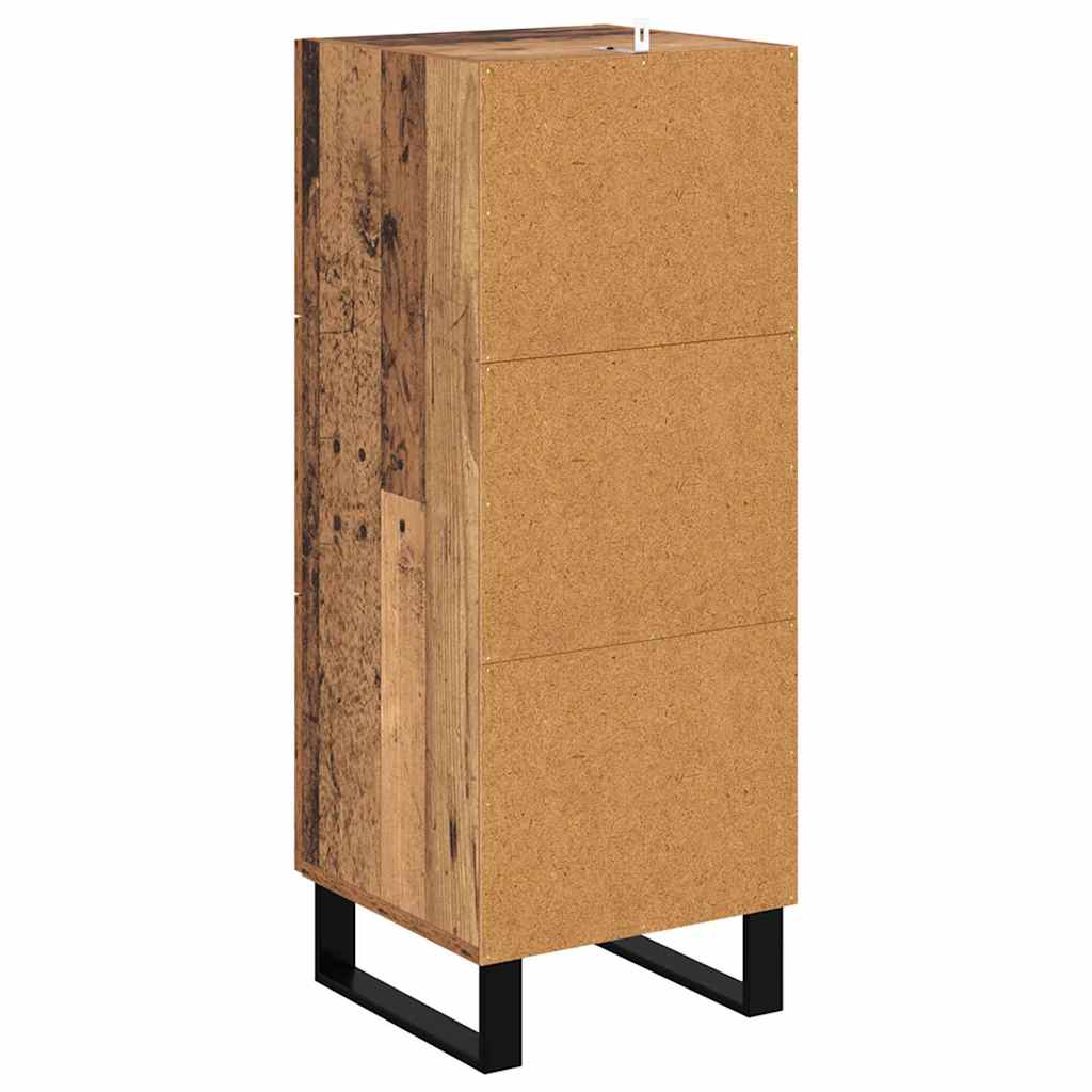 Dressoir Oud Hout 34,5 x 34 x 90 cm Gemonteerd hout en ijzer is nu te koop bij PeponiXL, paradijselijk wonen!