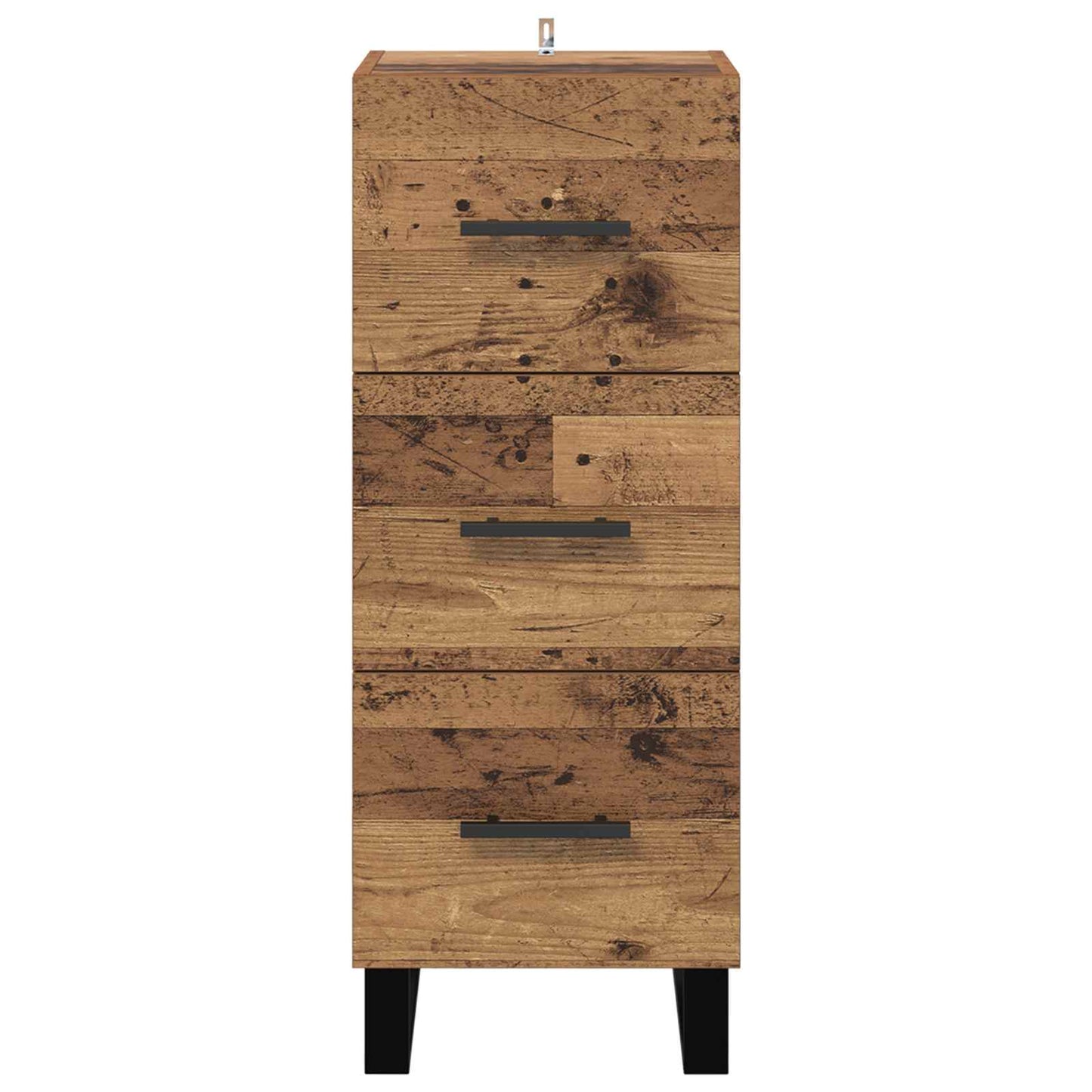 Dressoir Oud Hout 34,5 x 34 x 90 cm Gemonteerd hout en ijzer is nu te koop bij PeponiXL, paradijselijk wonen!