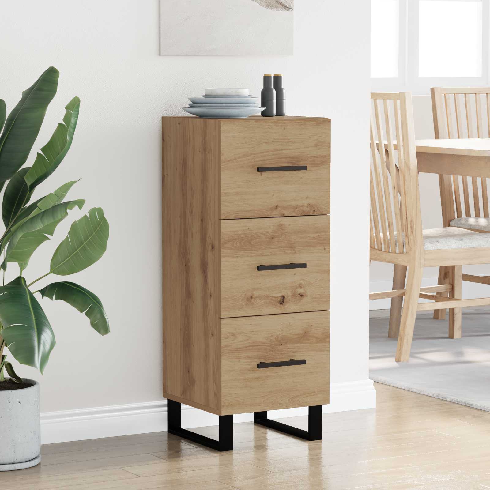 Dressoir met lade Artisan Eiken 34,5 x 34 x 90 cm is nu te koop bij PeponiXL, paradijselijk wonen!