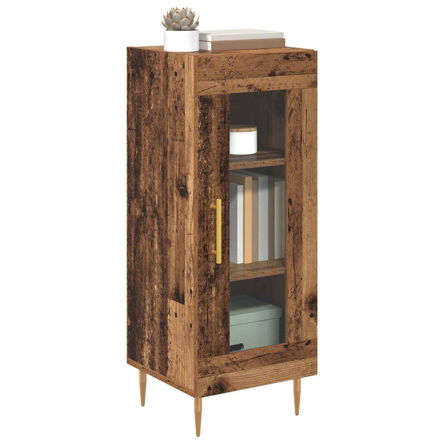 Dressoir Oud hout 34 x 34.5 x 90 cm Bewerkt hout is nu te koop bij PeponiXL, paradijselijk wonen!