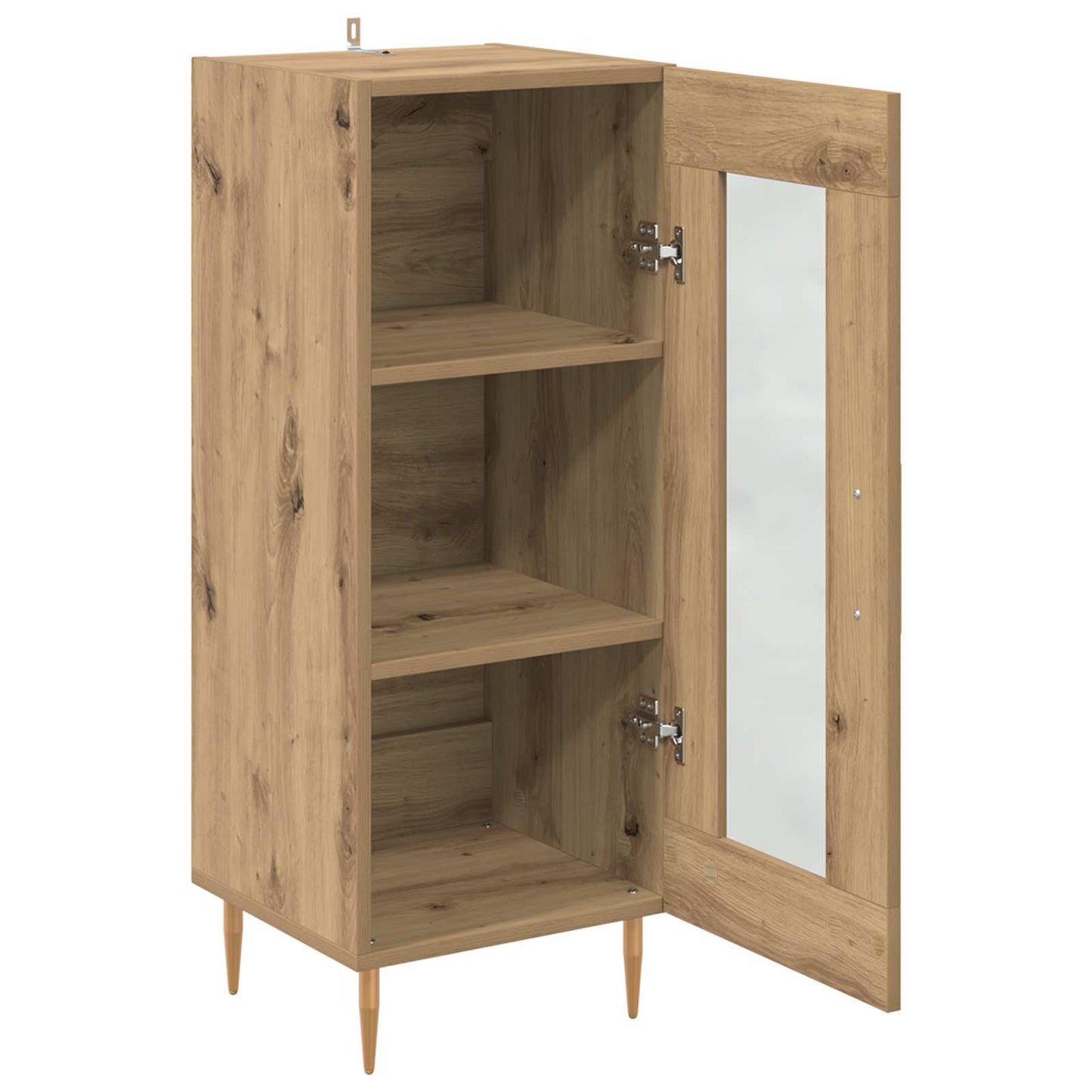 Dressoir artisanaal eikenkleurig 34 x 34.5 x 90 cm Bewerkt hout is nu te koop bij PeponiXL, paradijselijk wonen!