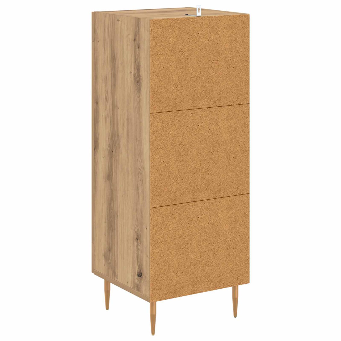 Dressoir artisanaal eikenkleurig 34 x 34.5 x 90 cm Bewerkt hout is nu te koop bij PeponiXL, paradijselijk wonen!